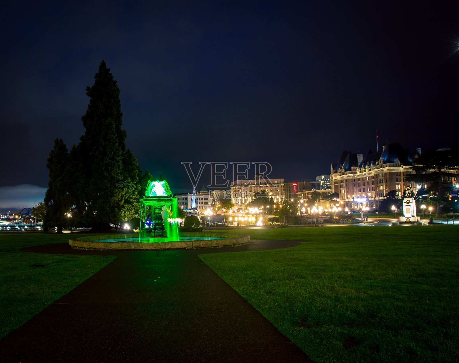 喷泉不列颠哥伦比亚议会大厦照片摄影图片