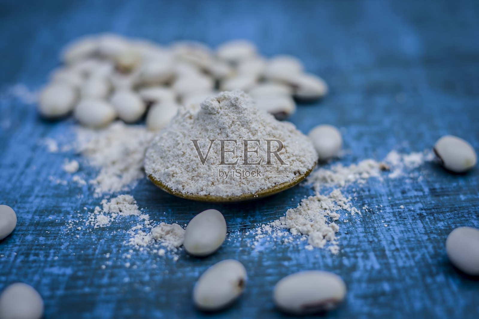 阿育吠陀药草，牛，麻藤瘙痒粉的特写。照片摄影图片