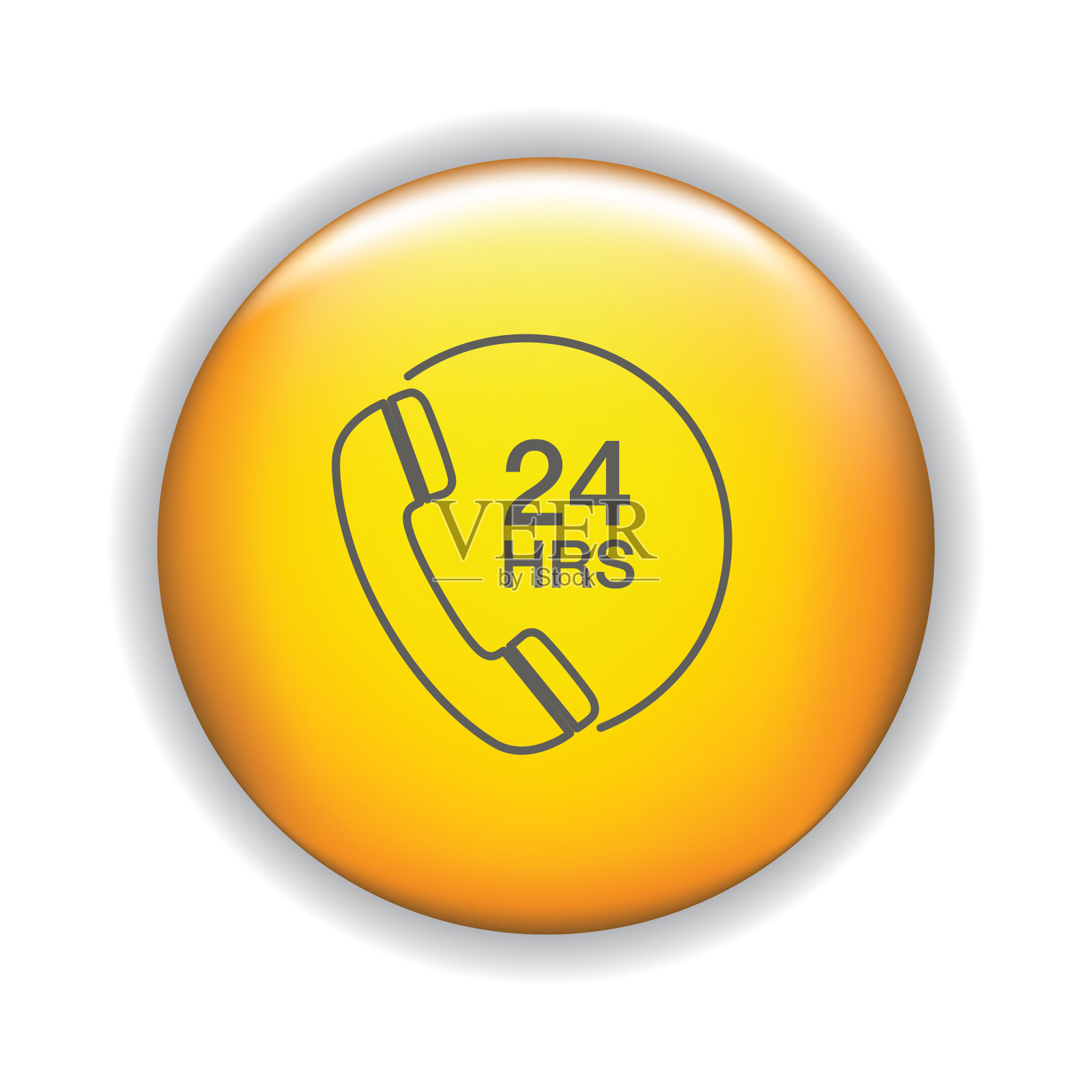 细线图标在闪亮的按钮-客户服务设计元素图片