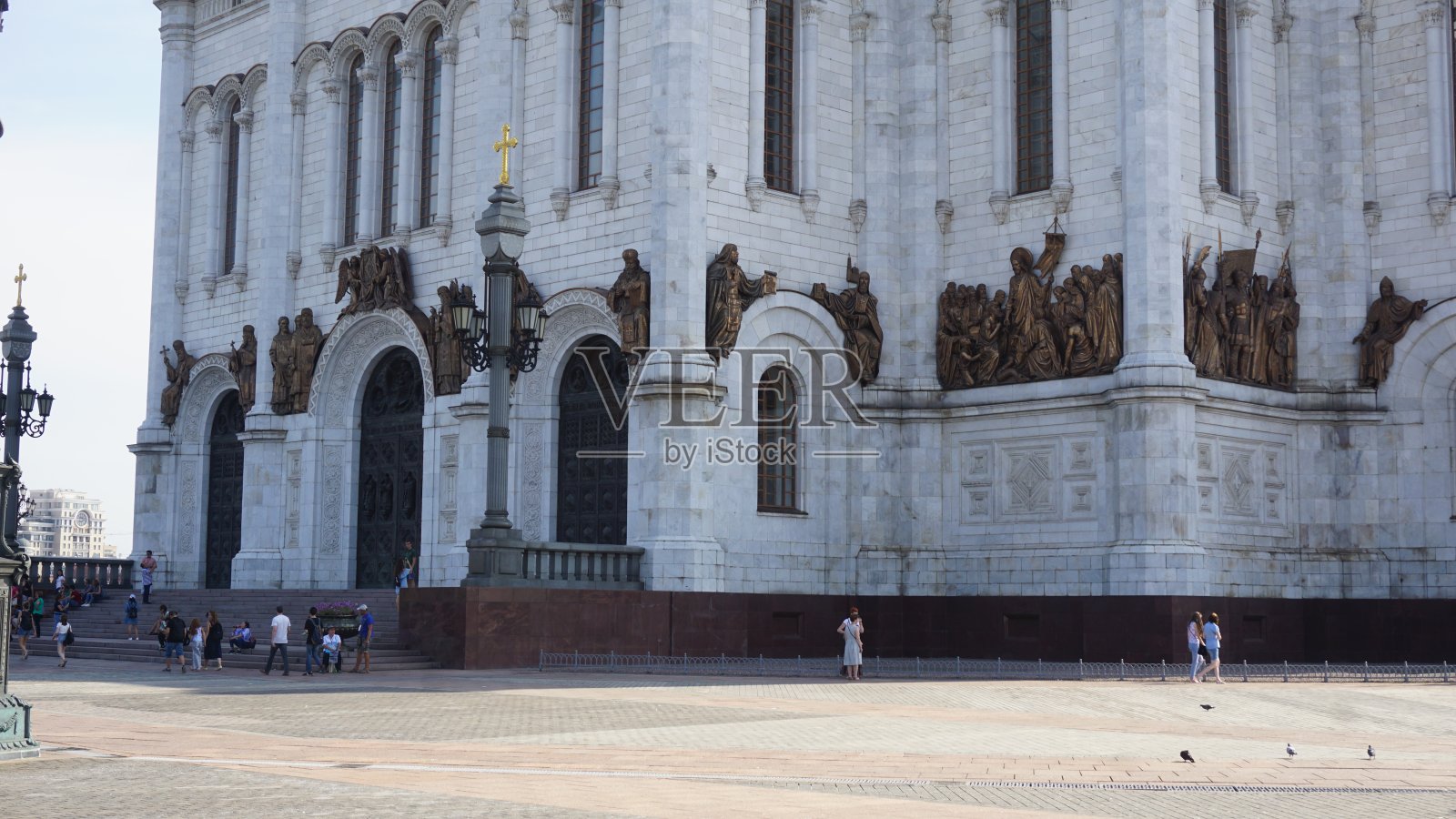 莫斯科基督救世主大教堂。照片摄影图片