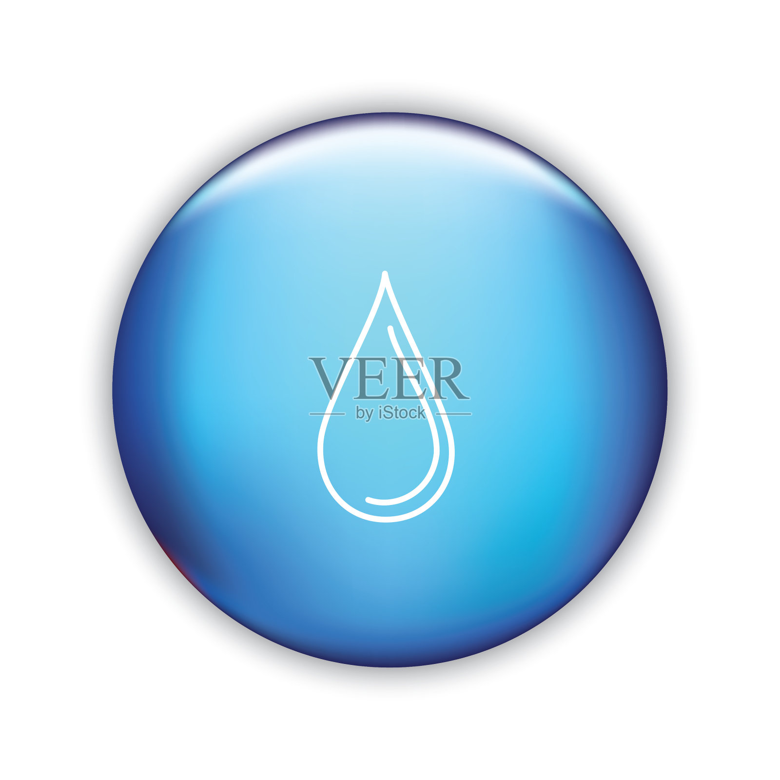 细线图标在闪亮的按钮-燃料工业设计元素图片