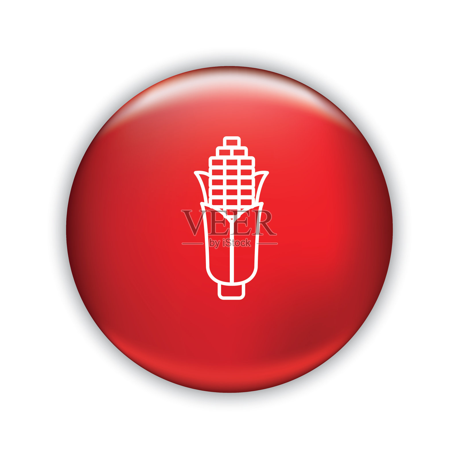 细线图标在闪亮的按钮-燃料工业设计元素图片