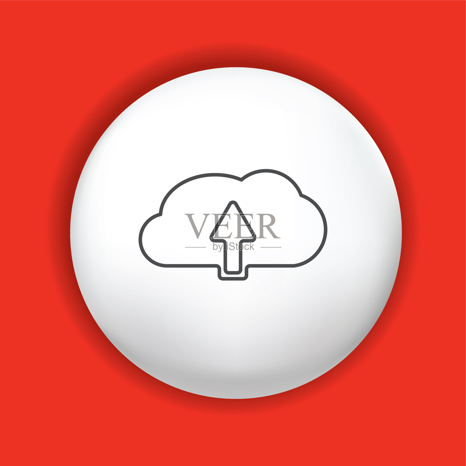 在闪亮的按钮上的细线图标-网站元素设计元素图片