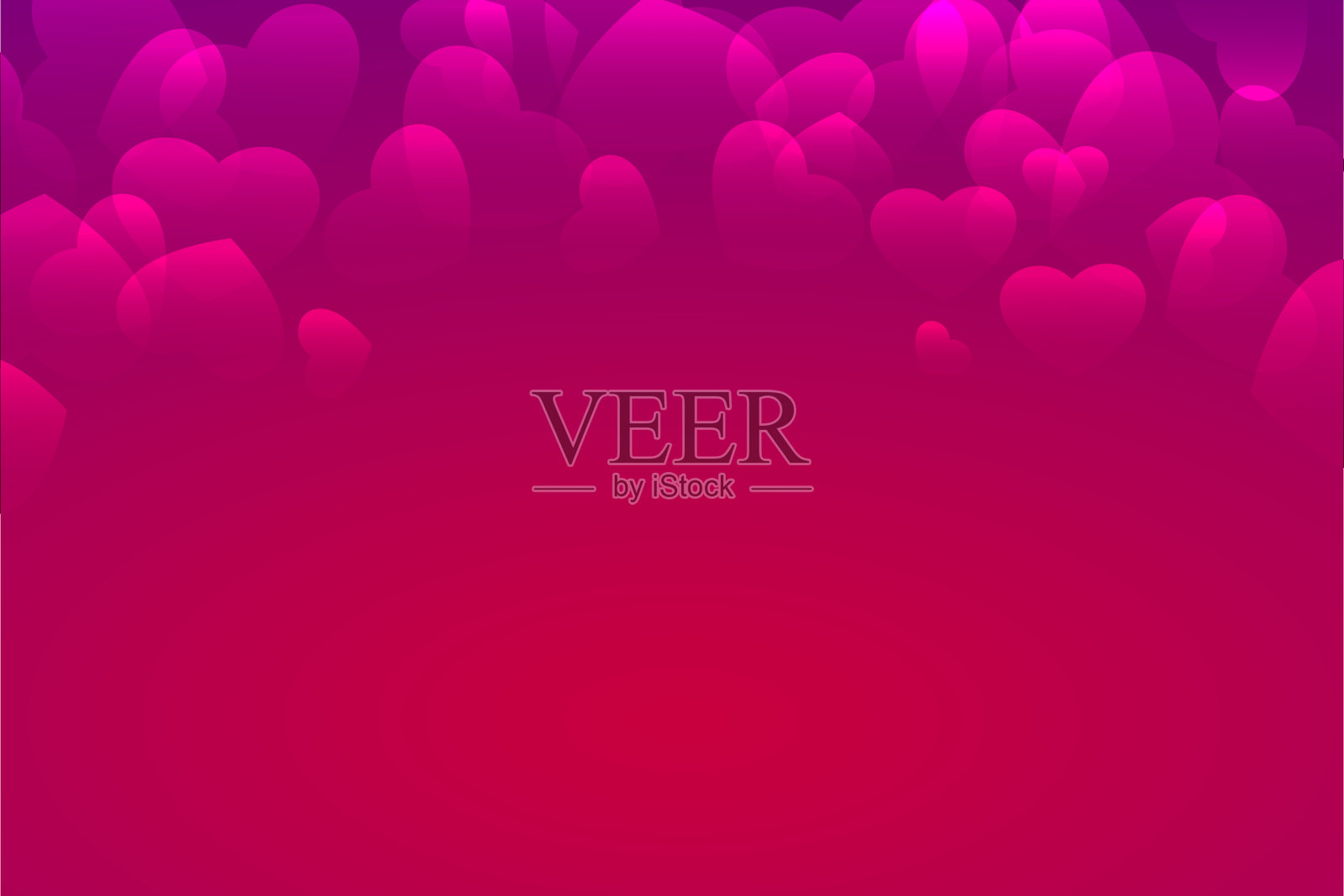 落下明亮闪耀的心插画图片素材