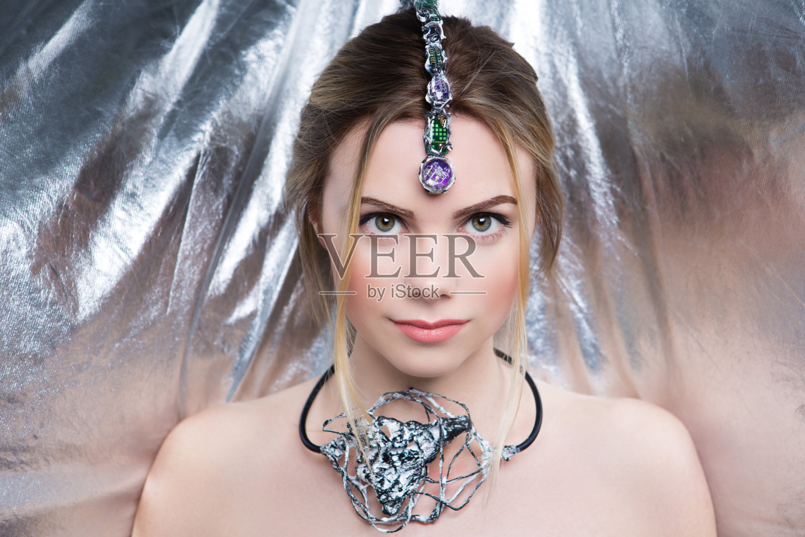 美丽美丽的女人脸蛋化妆概念化照片摄影图片