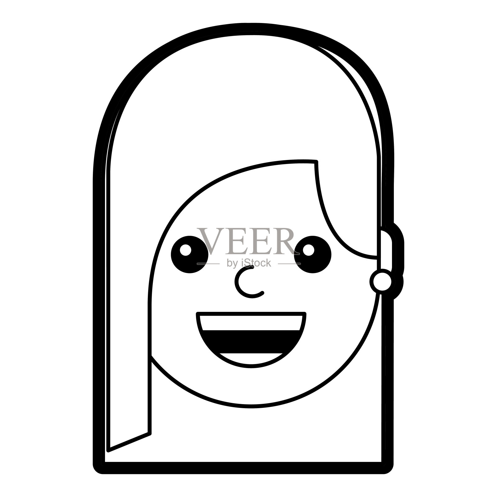 女人脸上洋溢着快乐的表情形象设计元素图片