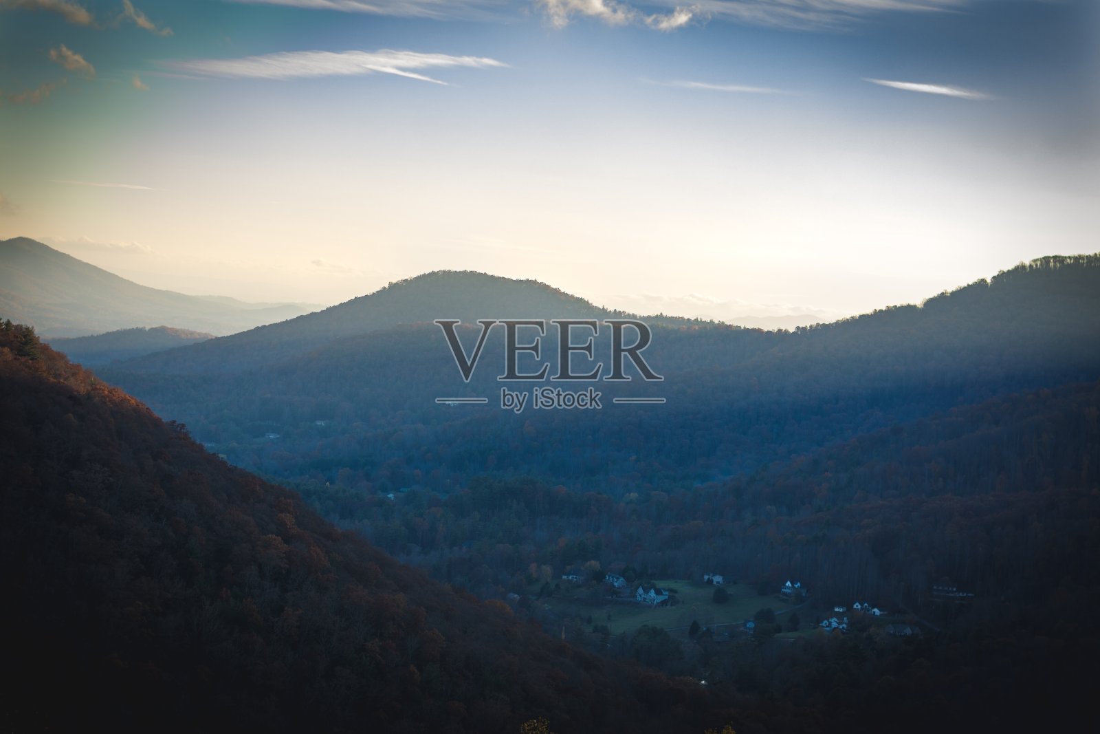 秋天在蓝岭山脉照片摄影图片