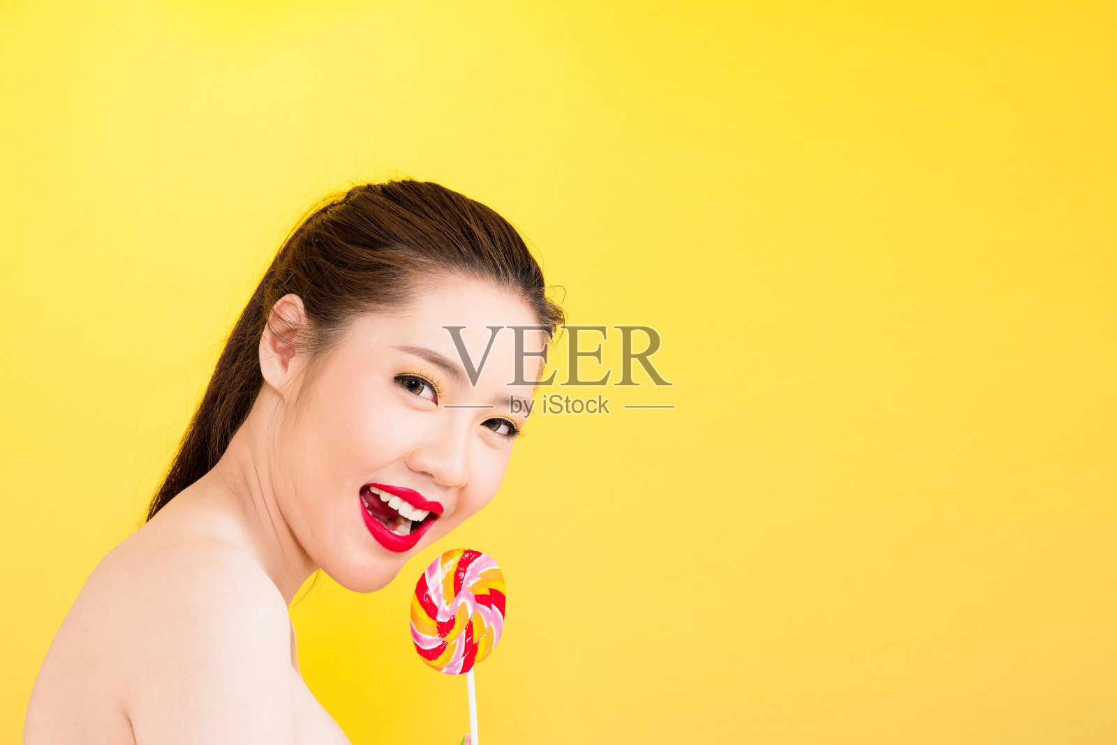 美容工作室肖像。照片摄影图片