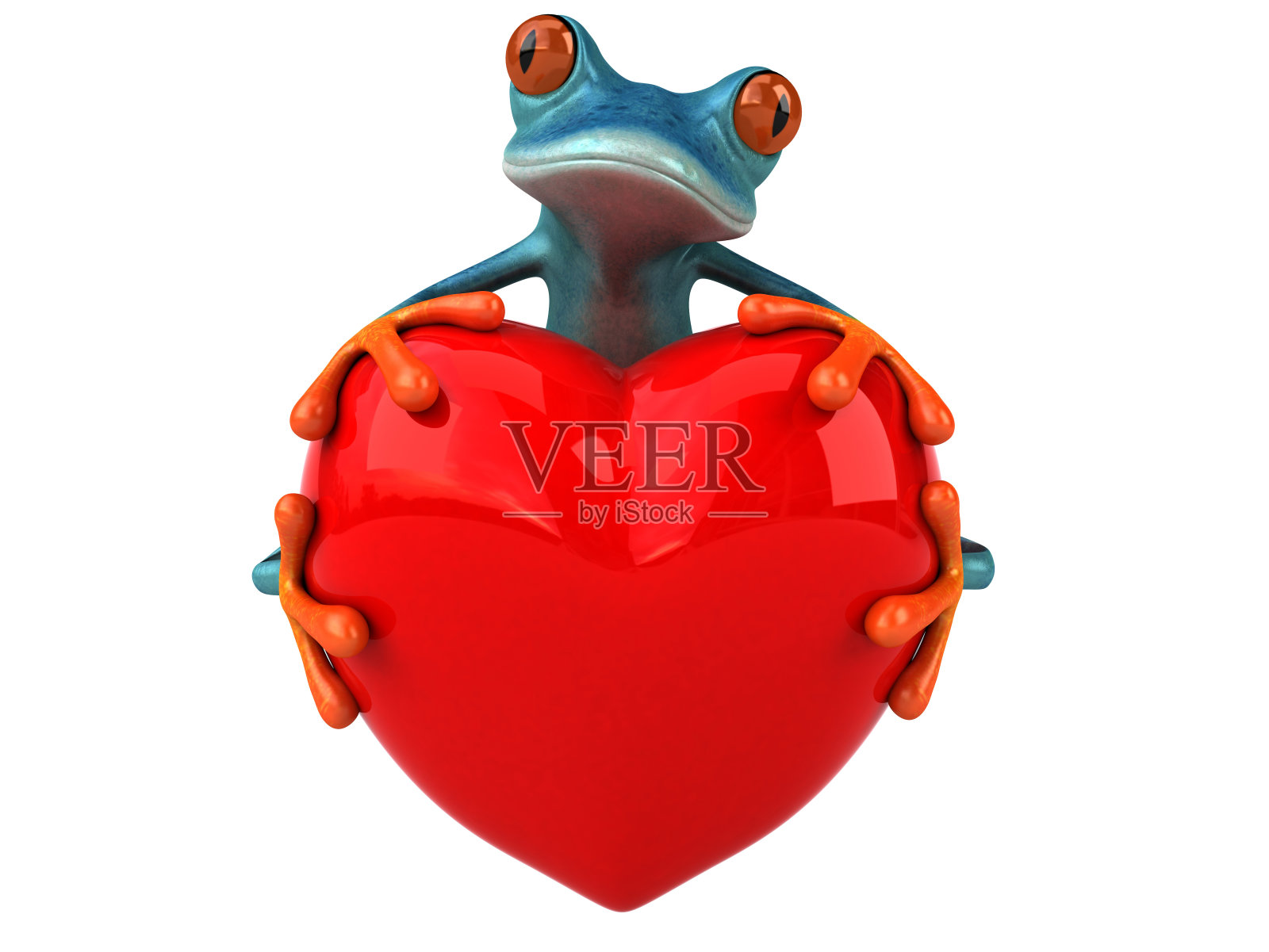 有趣的青蛙- 3D插图照片摄影图片