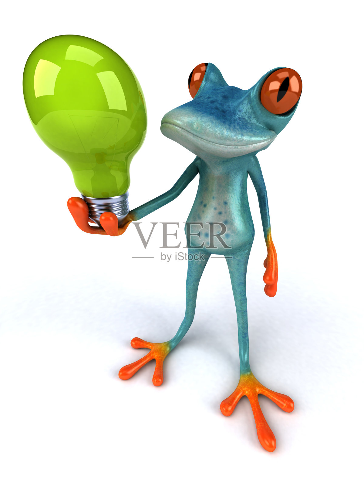 有趣的青蛙- 3D插图照片摄影图片
