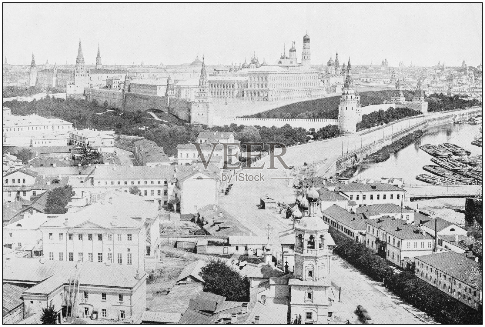 莫斯科著名景点古董照片照片摄影图片