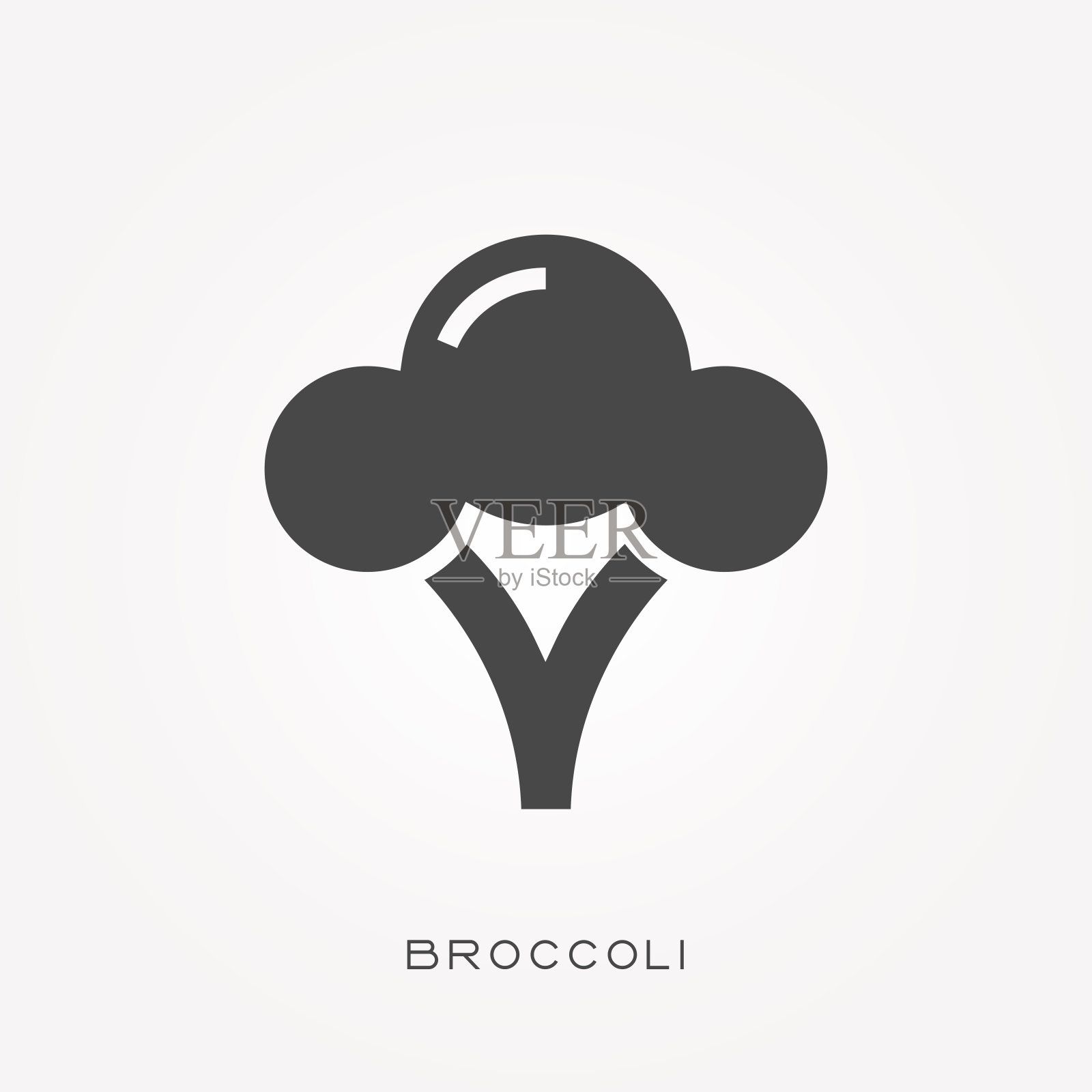 轮廓图标西兰花设计元素图片