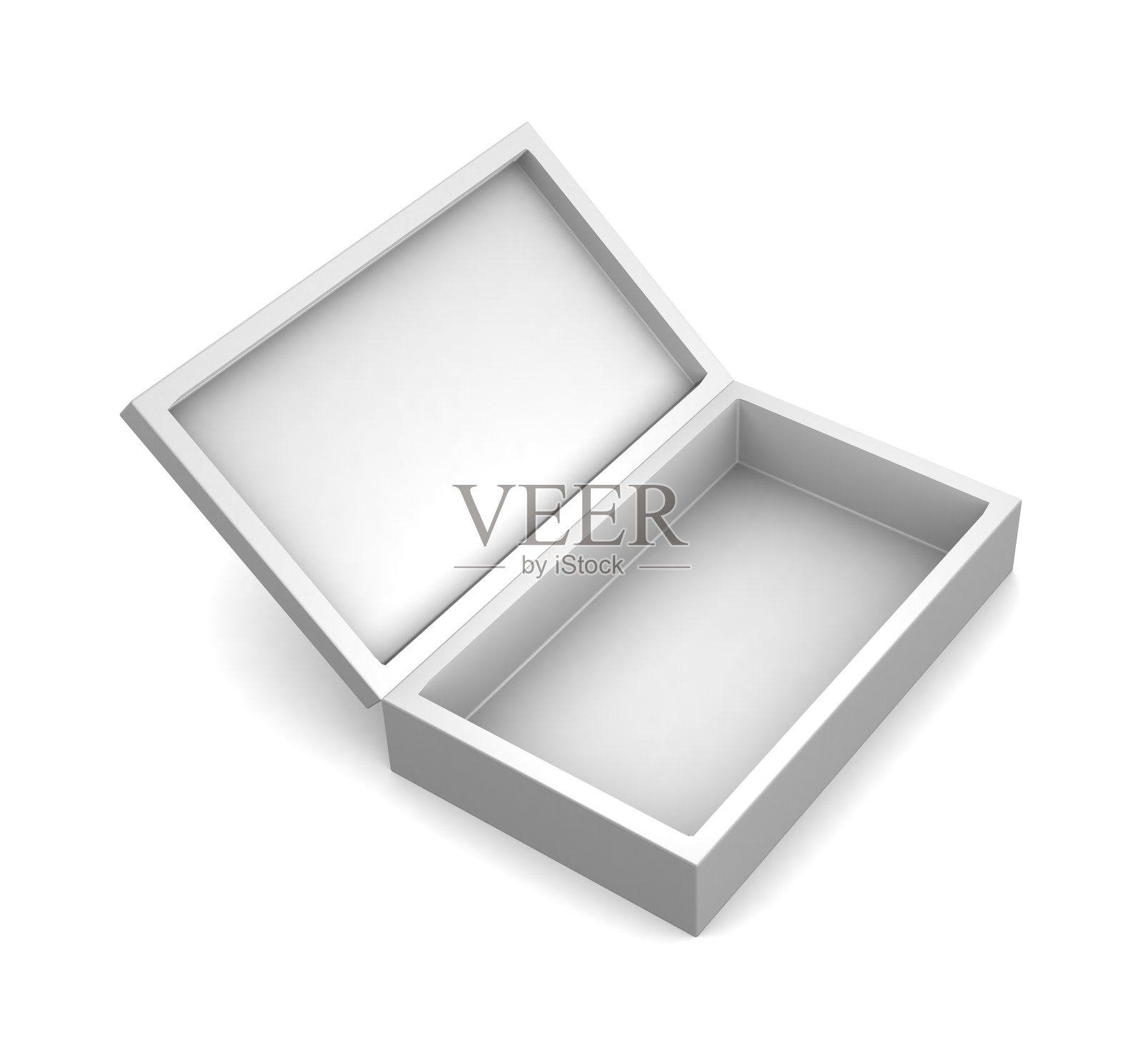 真实的白色开箱孤立在白色背景照片摄影图片