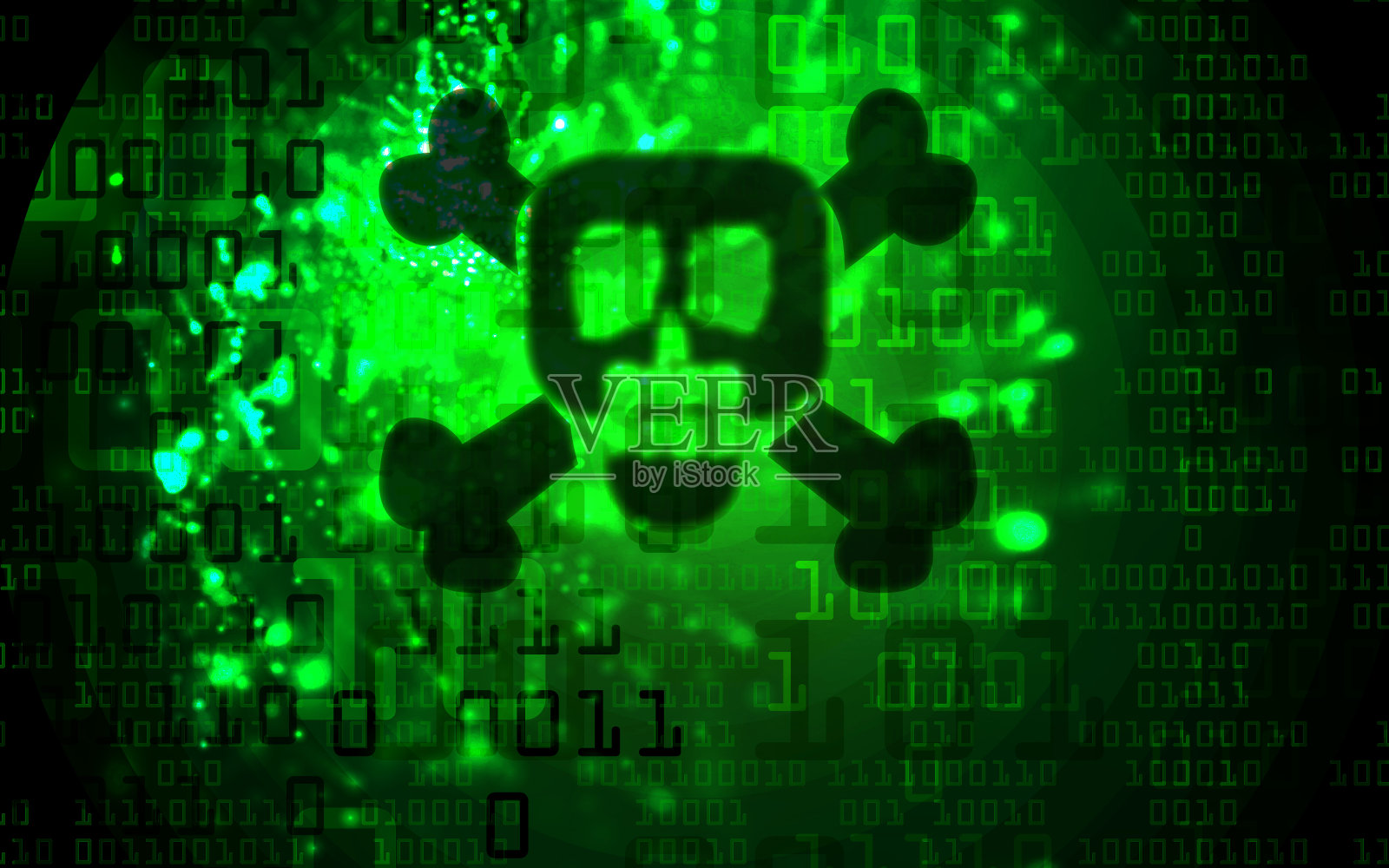 电脑或智能手机上有病毒照片摄影图片