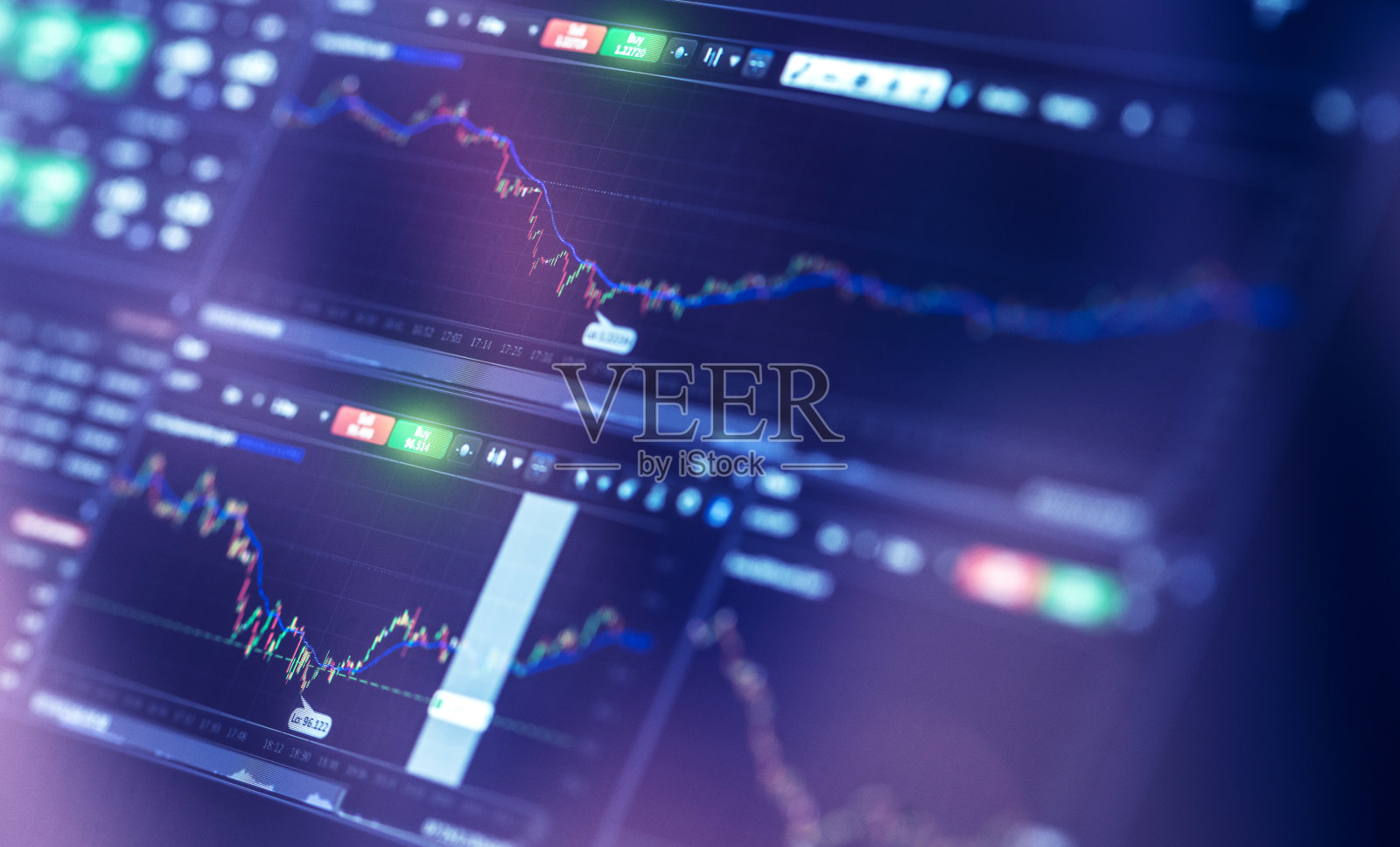 财务图表在数字显示照片摄影图片