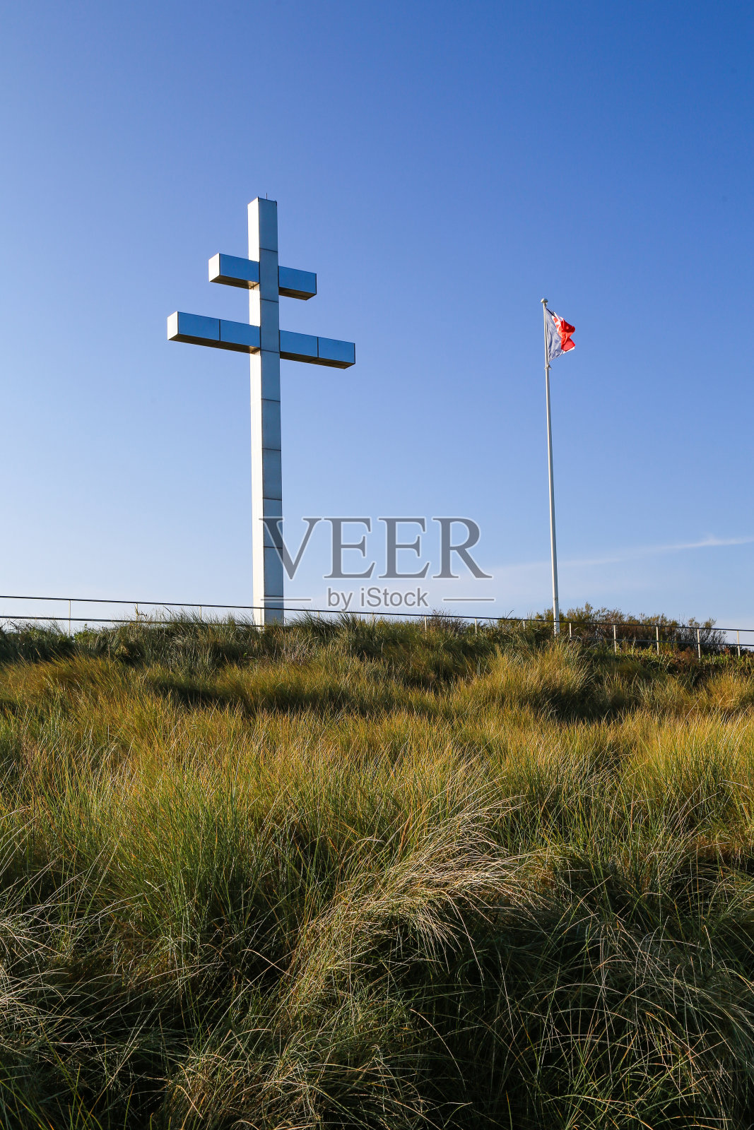 在朱诺海滩的洛林十字照片摄影图片