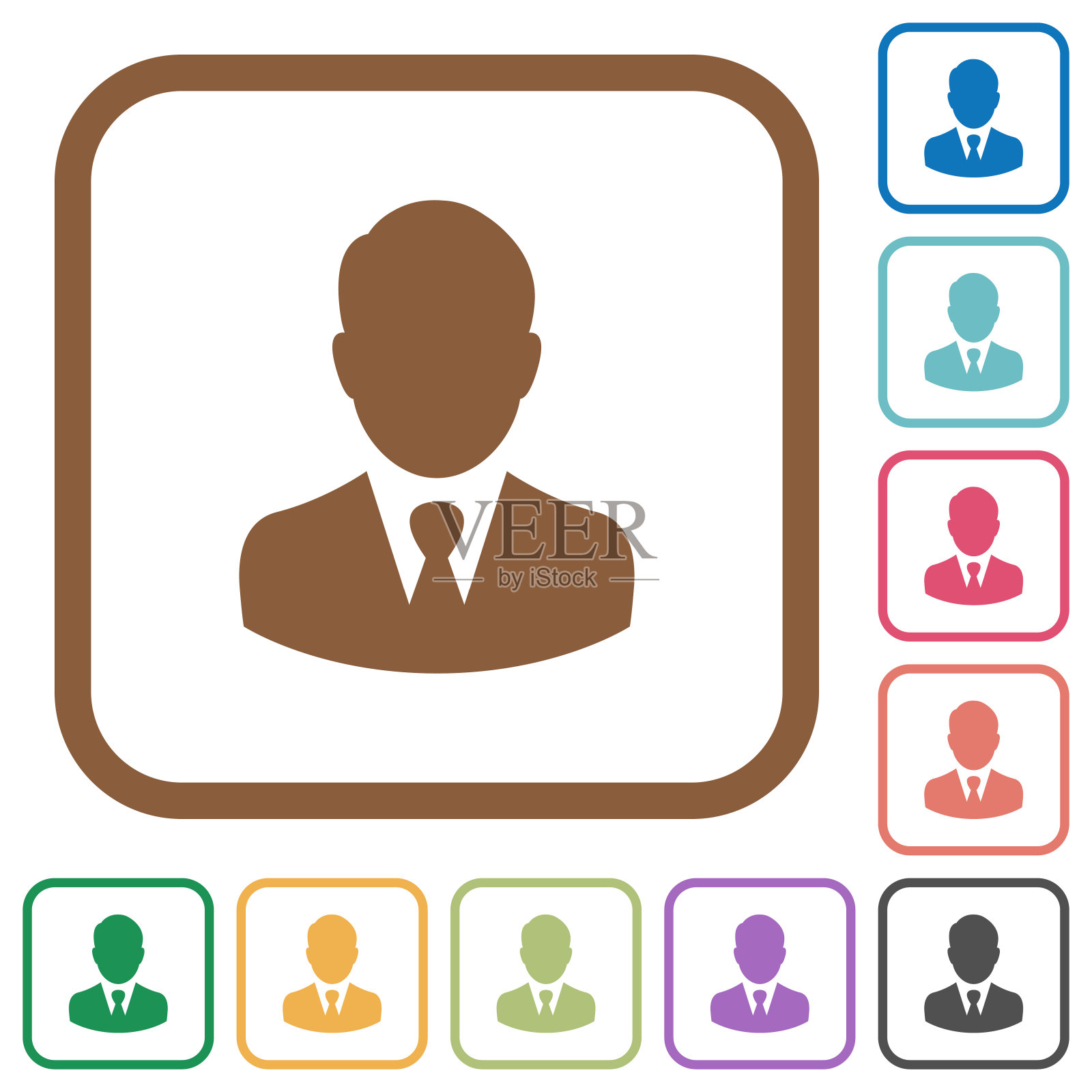 商人头像简单的图标图标素材