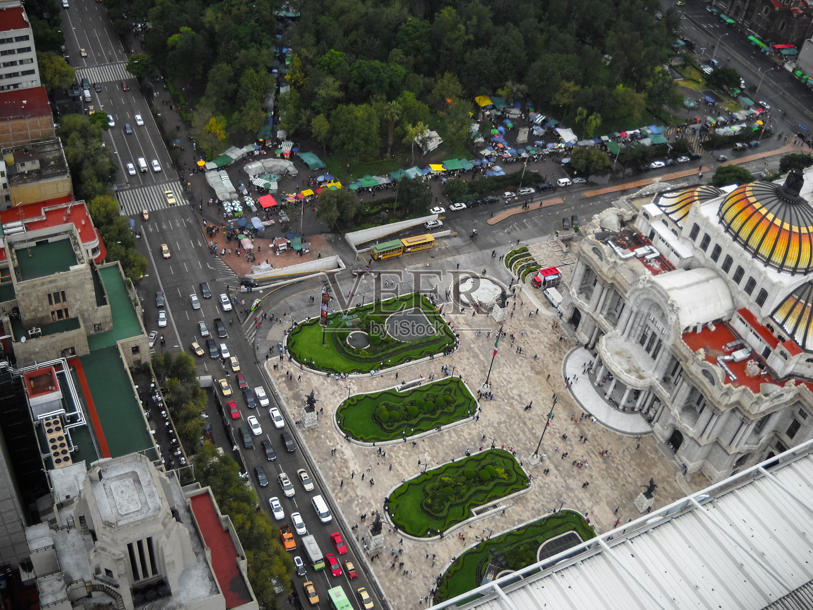 墨西哥城全景。城市景观。北美照片摄影图片