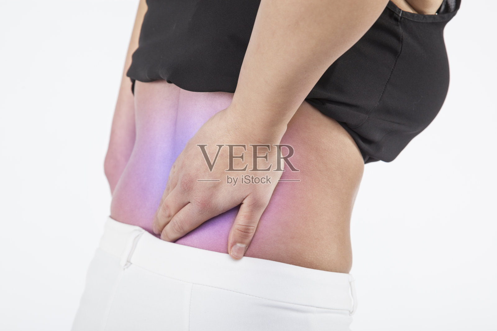 女人背痛照片摄影图片