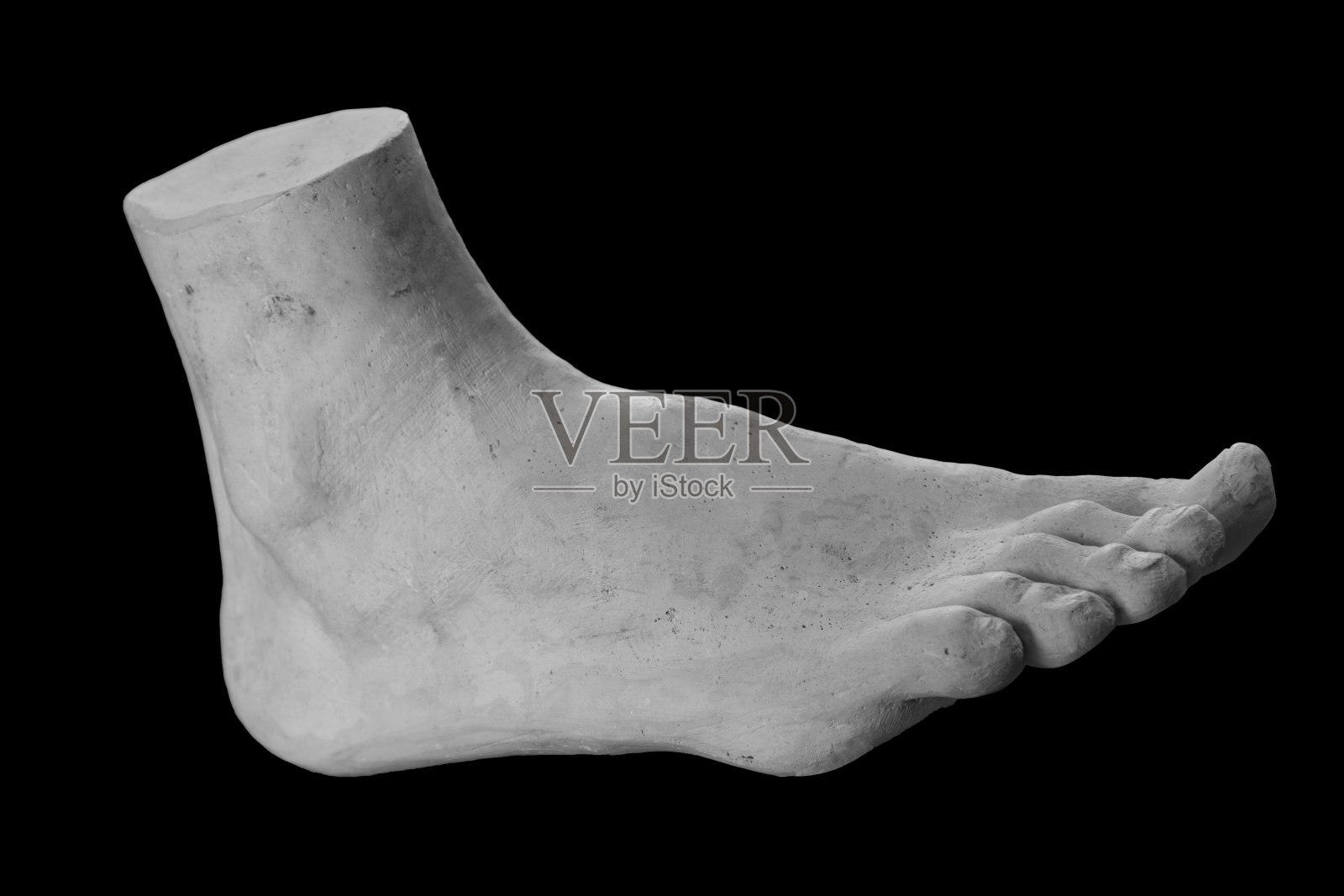 石膏四肢脚脚与手指，身体部分照片摄影图片