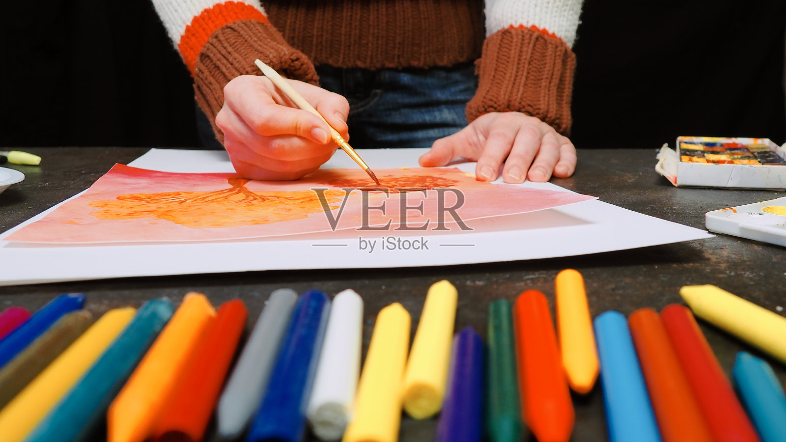 水彩画照片摄影图片