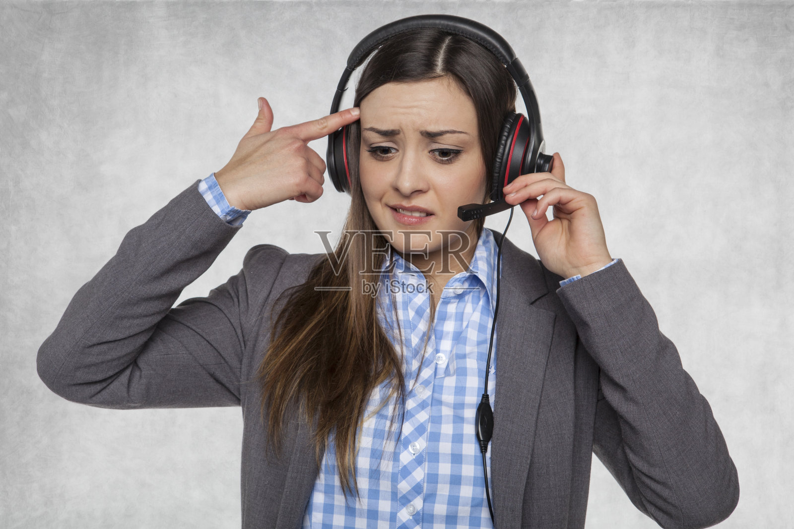 与客户的艰难对话照片摄影图片