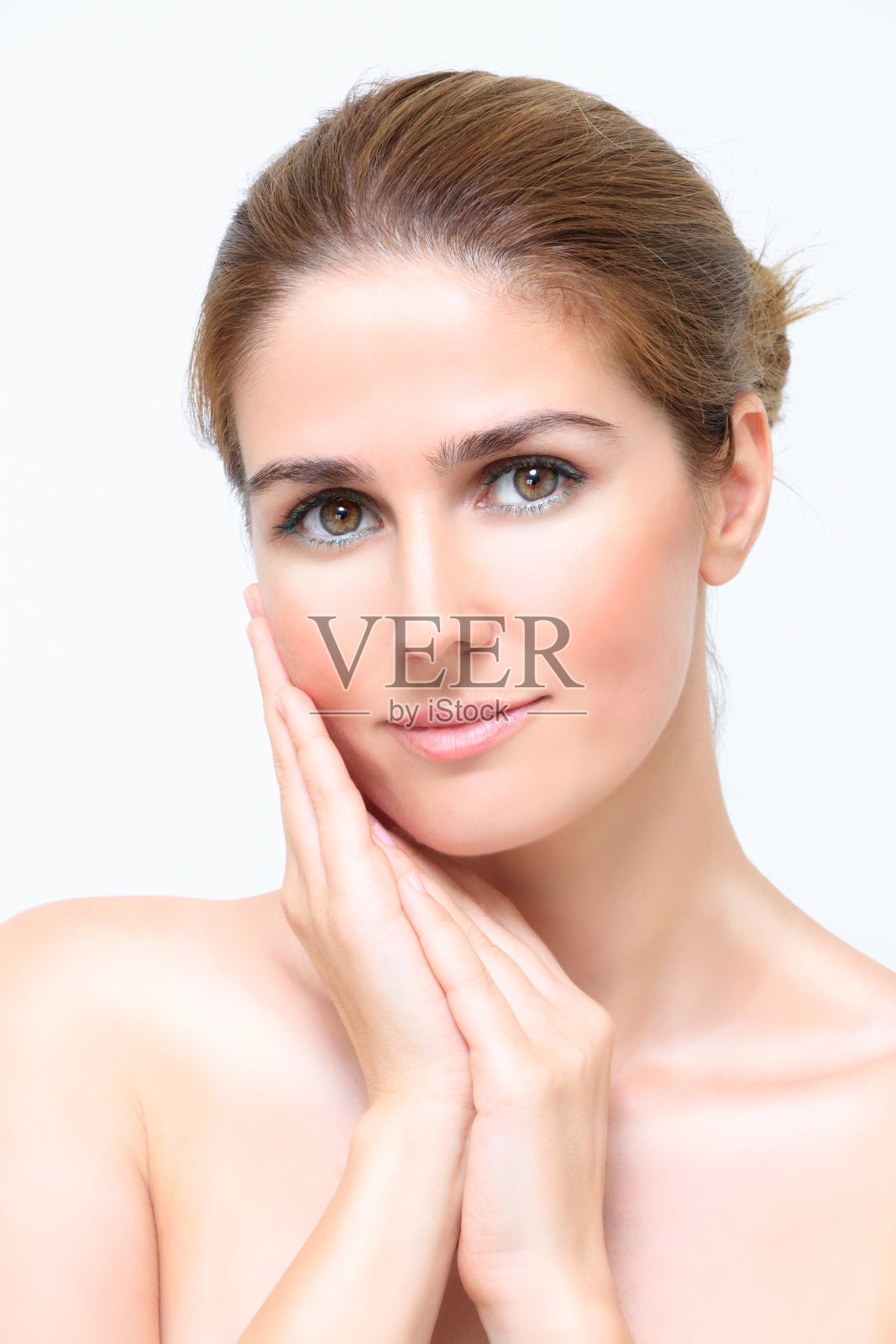 一个美丽女孩的肖像照片摄影图片