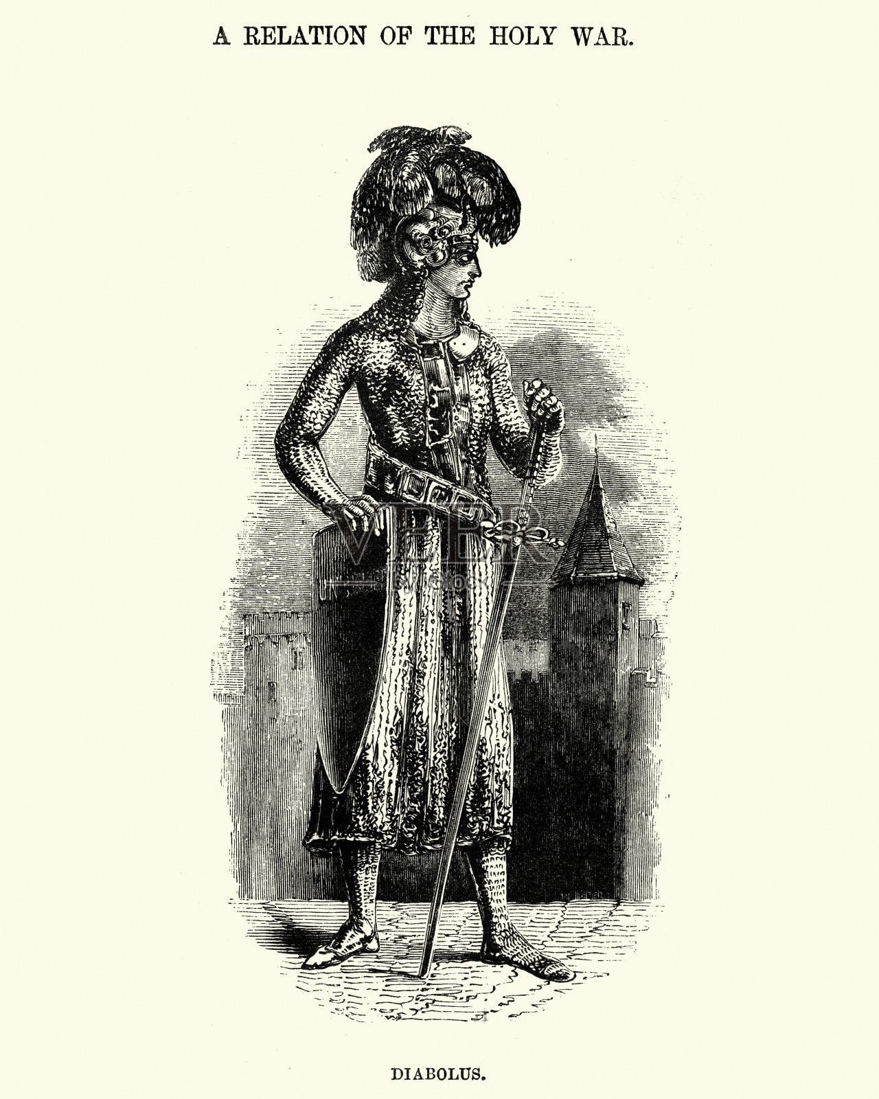 圣战-恶魔，骗子插画图片素材