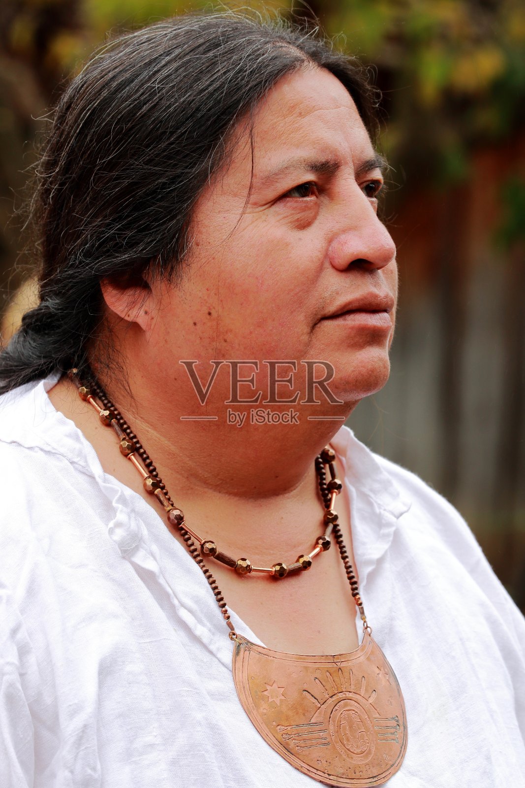 切罗基印第安人的肖像照片摄影图片