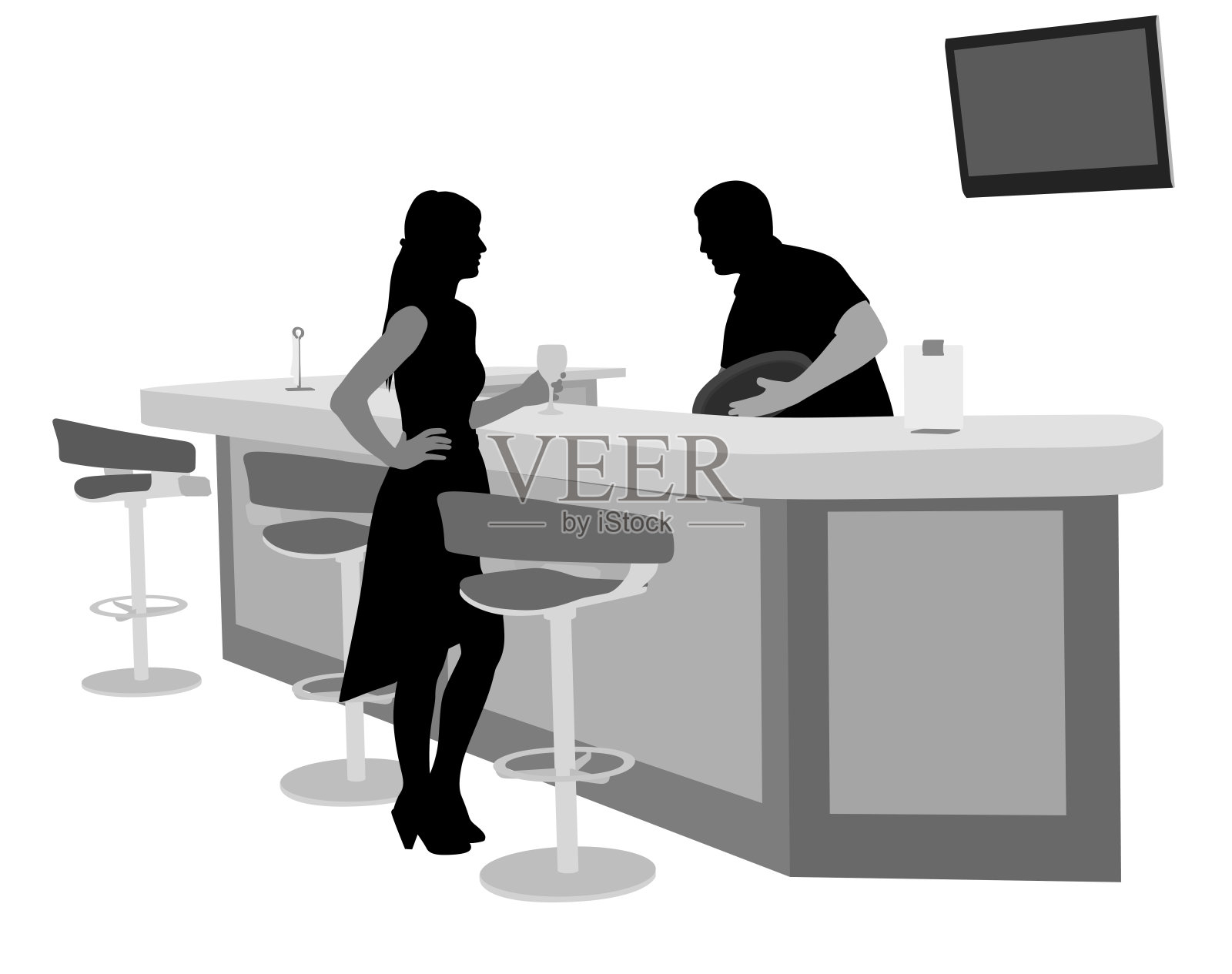 醉酒的调情插画图片素材