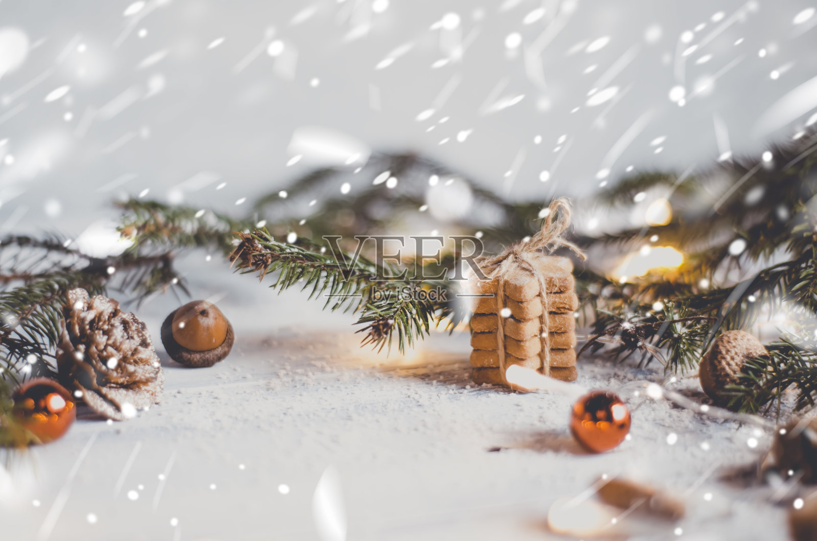 圣诞装饰的神奇安排照片摄影图片