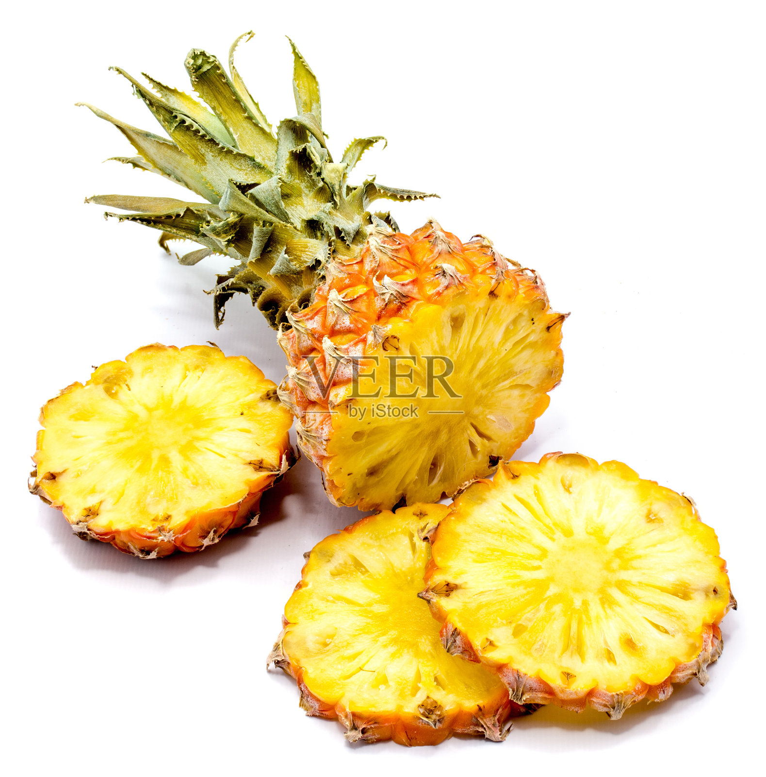 菠萝水果孤立照片摄影图片