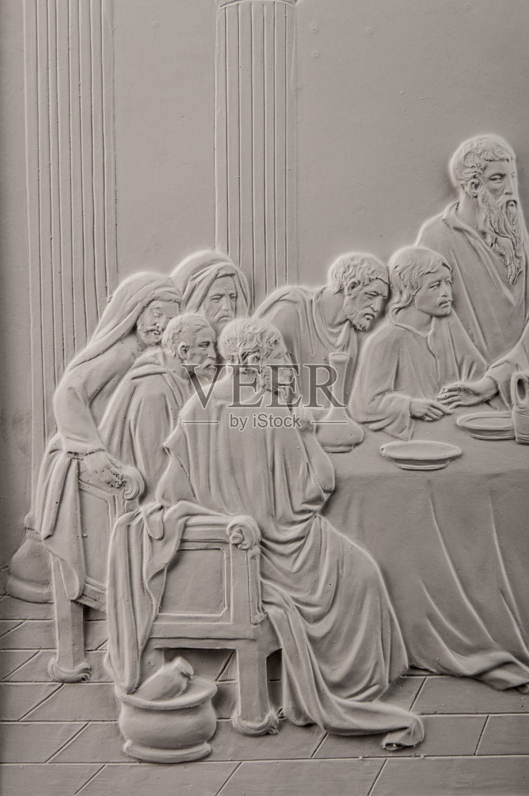 最后救世主石膏隔离照片摄影图片