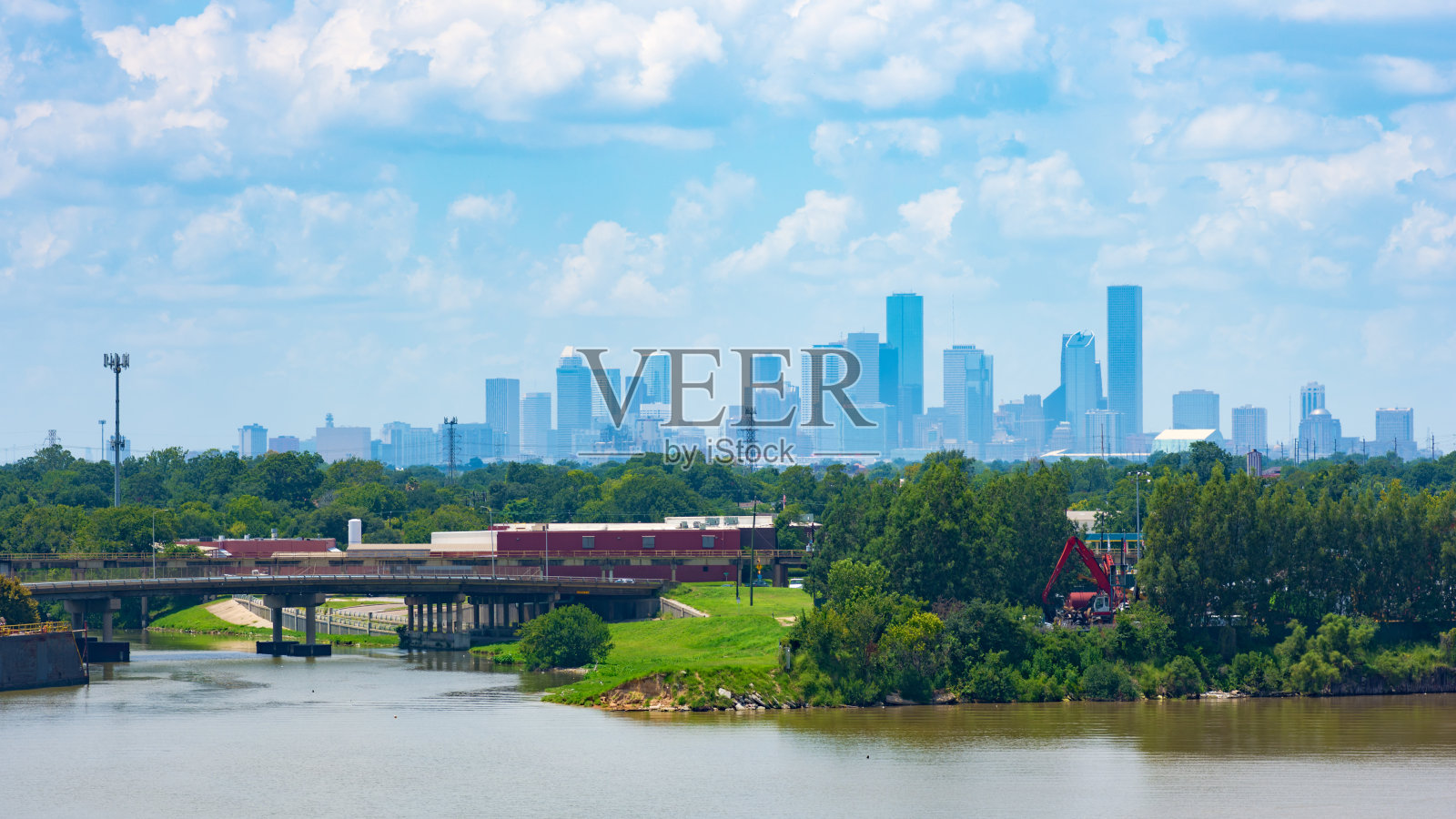 休斯顿全景图，德克萨斯州照片摄影图片