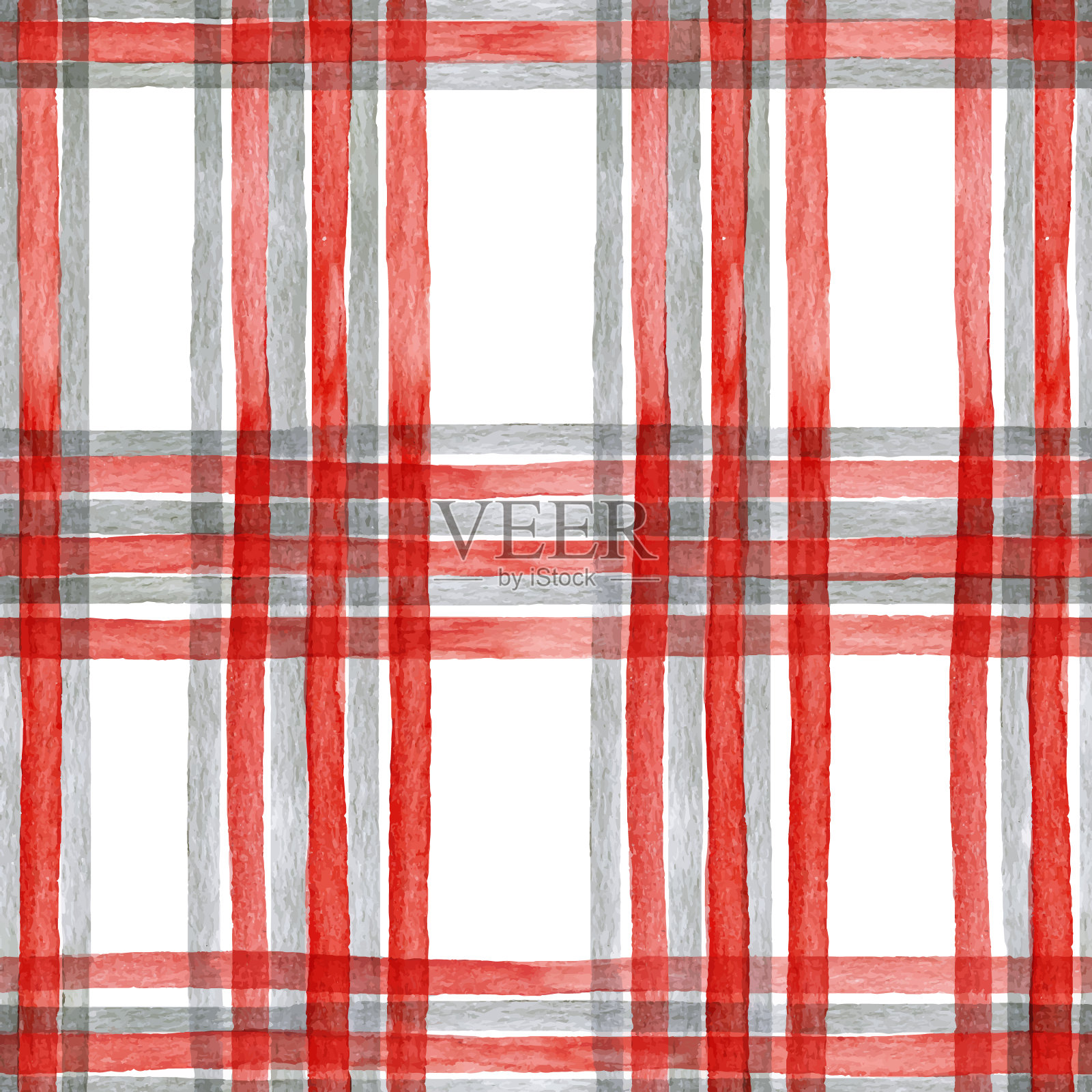 漂亮的水彩圣诞矢量模式插画图片素材