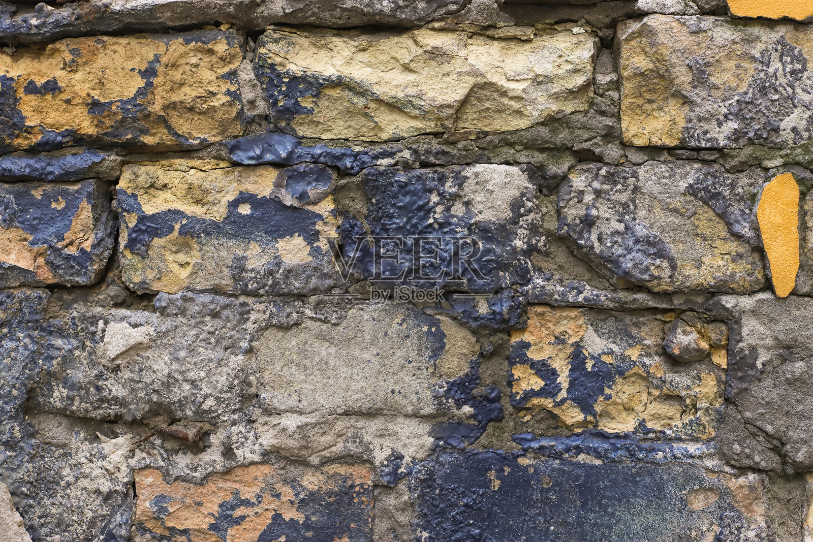 旧的开裂的砖墙照片摄影图片