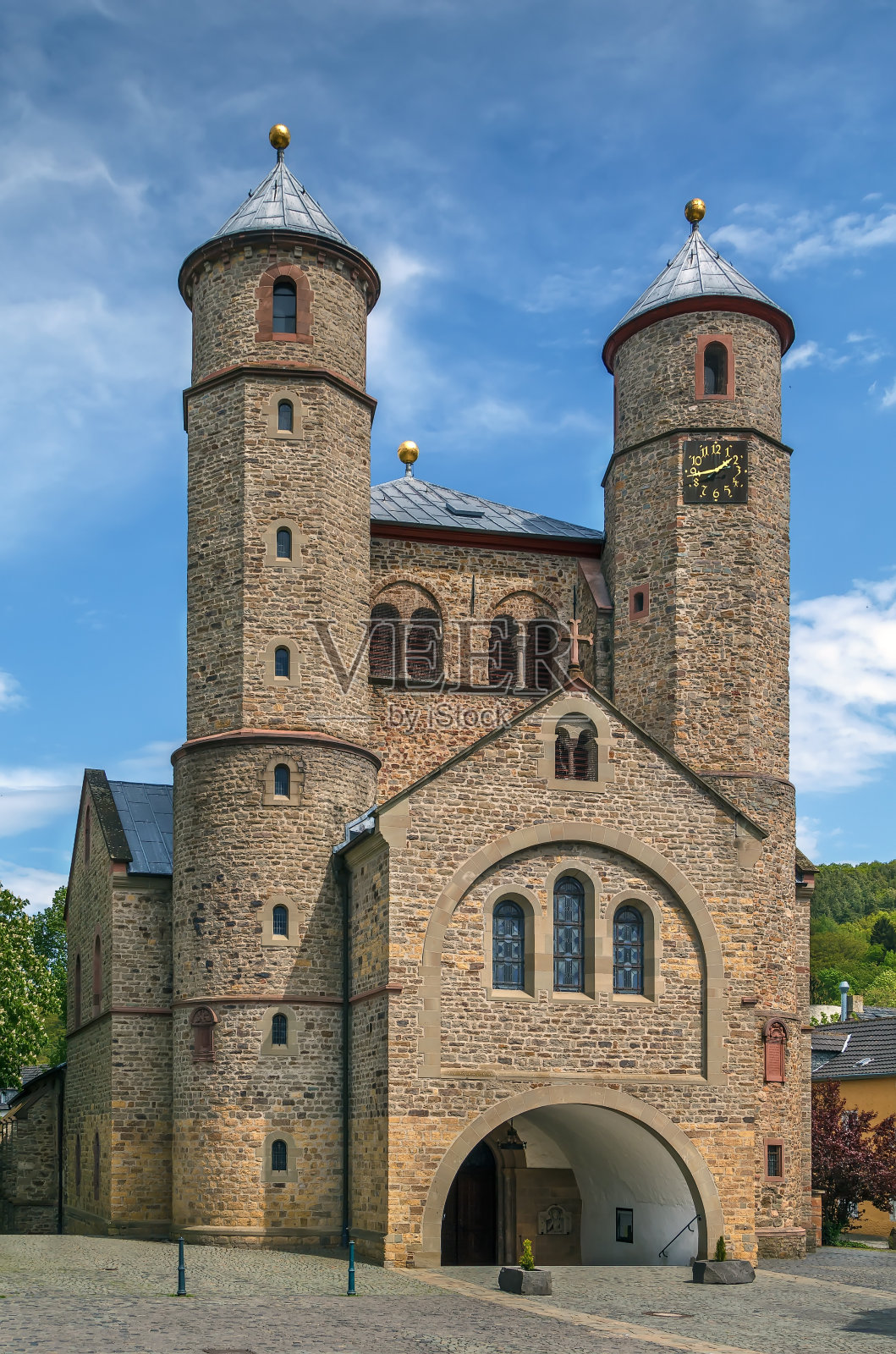 St. Chrysanthus and Daria Church, Bad Munstereifel，德国照片摄影图片