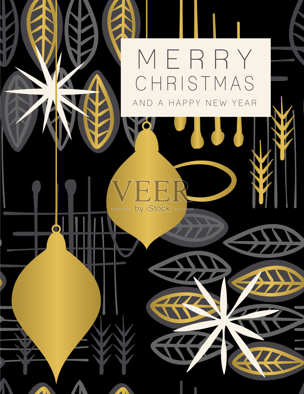 复古中世纪现代风格的假日派对邀请设计模板素材