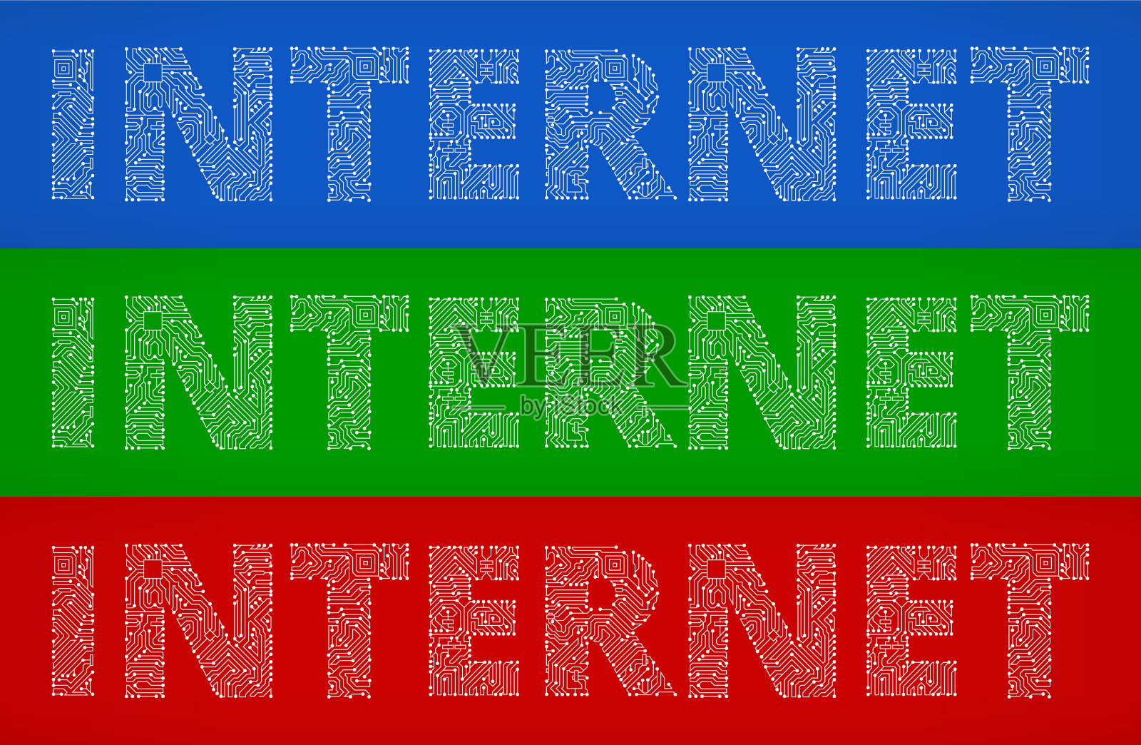 互联网电路板颜色矢量背景插画图片素材