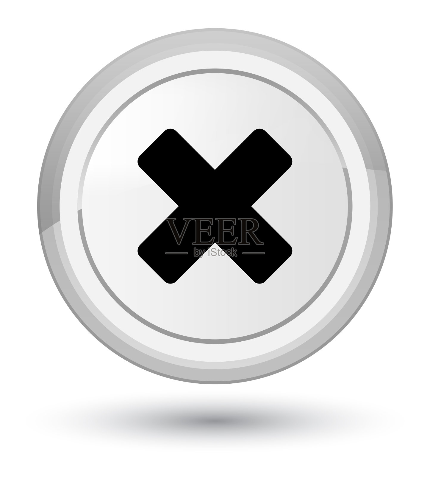 取消图标主要白色圆形按钮图标素材