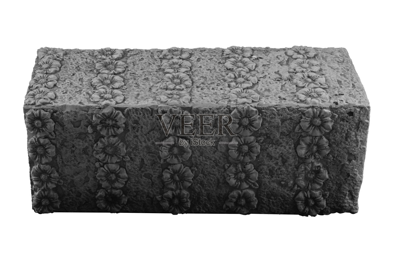 石膏画，花瓶，雕塑，花卉图案在一个孤立的背景照片摄影图片