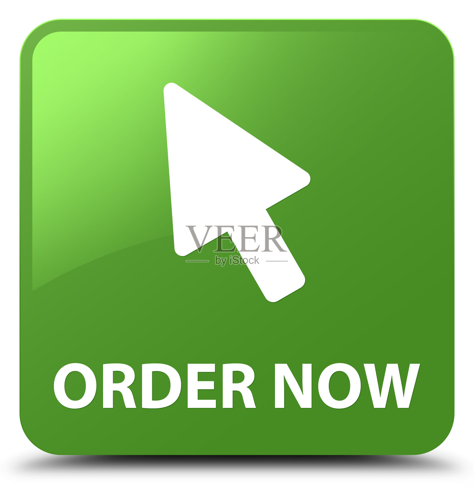 现在订购(光标图标)软绿色方形按钮插画图片素材