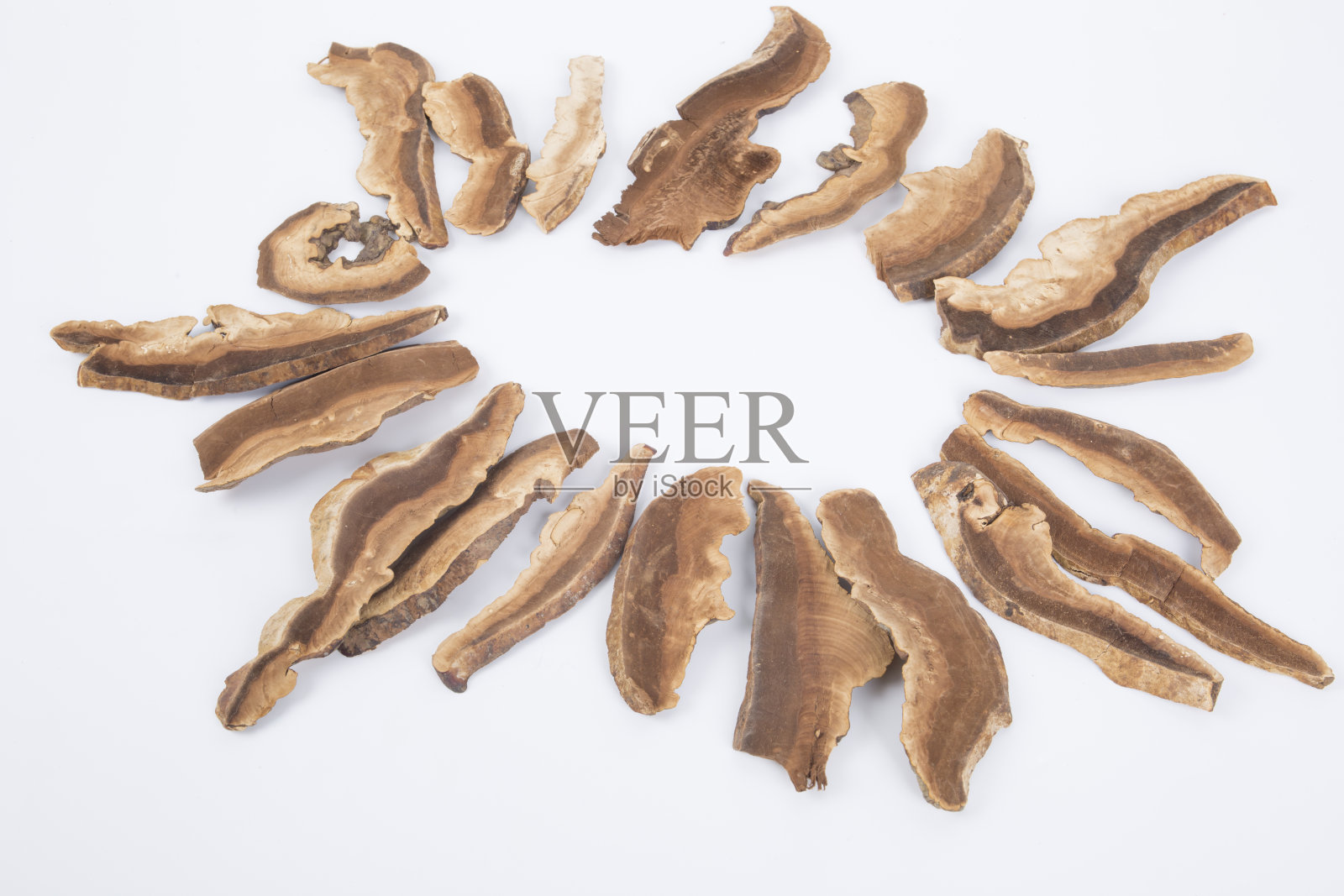 干灵芝切片架。照片摄影图片