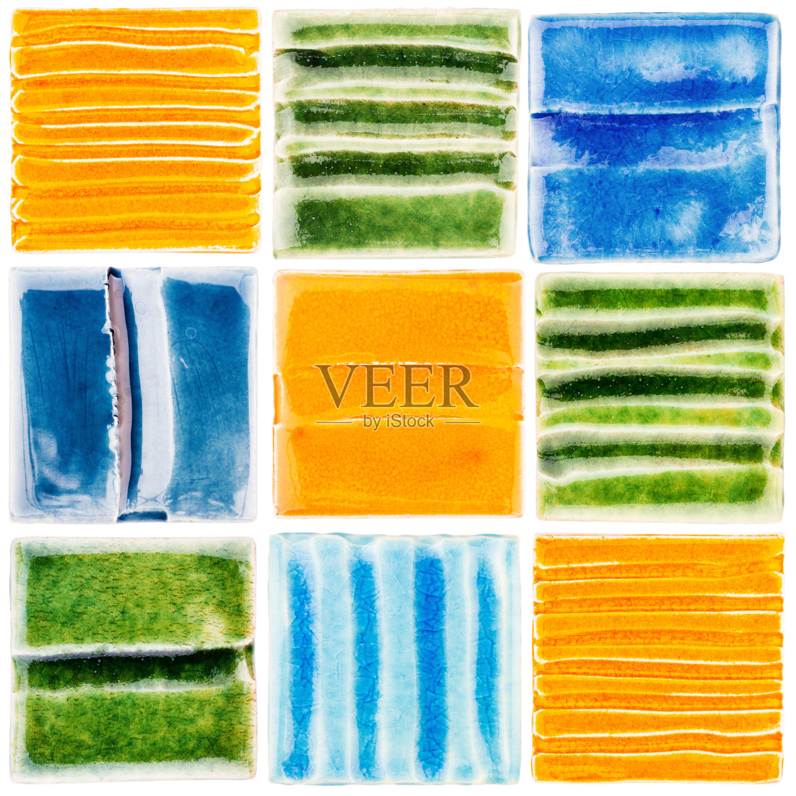 手工上釉陶瓷砖合集照片摄影图片