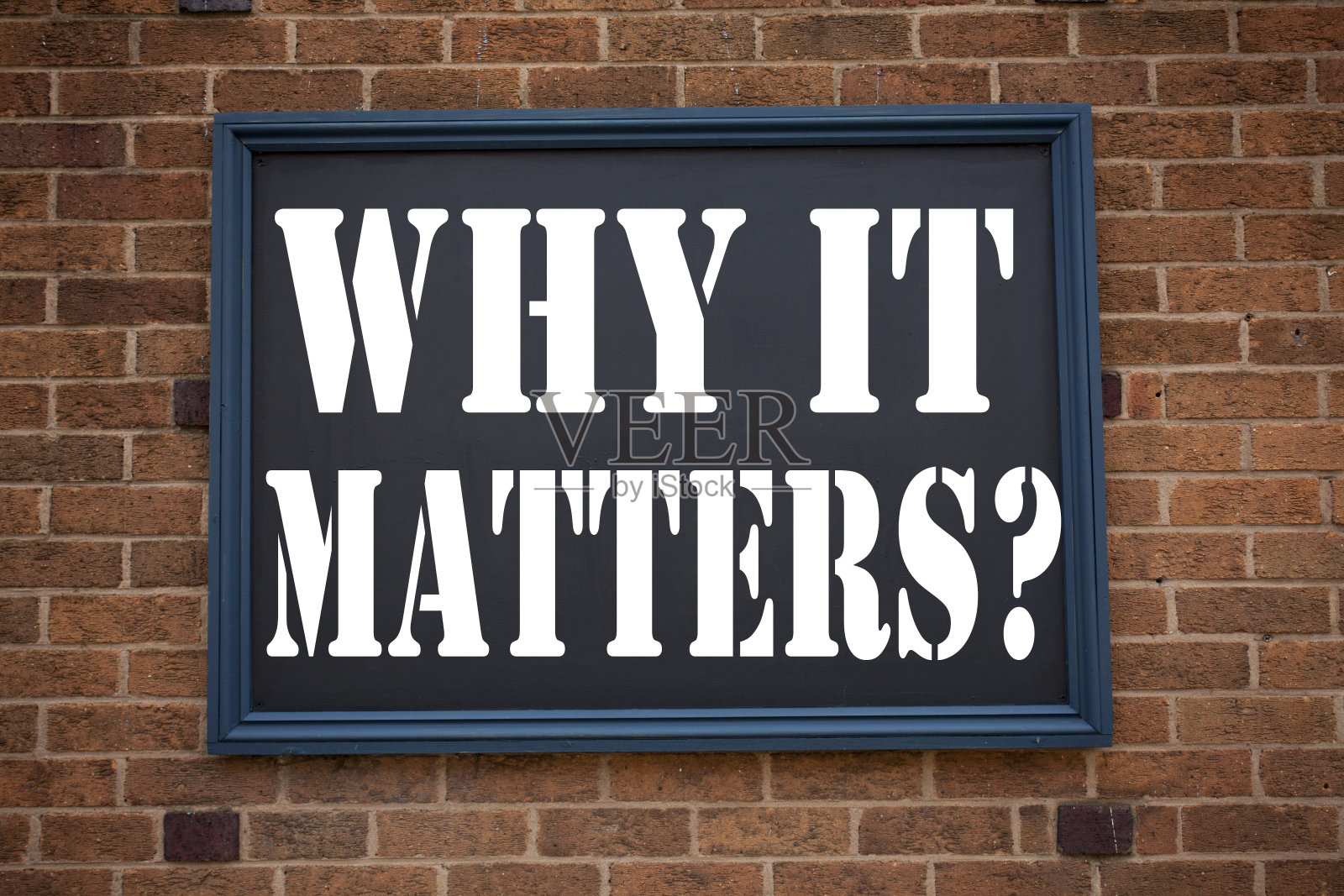 概念手写文字标题灵感显示公告问题为什么它重要商业概念的动机目标成就写在框架旧砖背景复制空间照片摄影图片