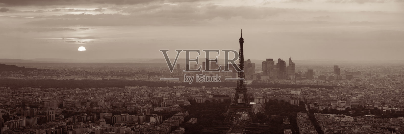 巴黎屋顶照片摄影图片