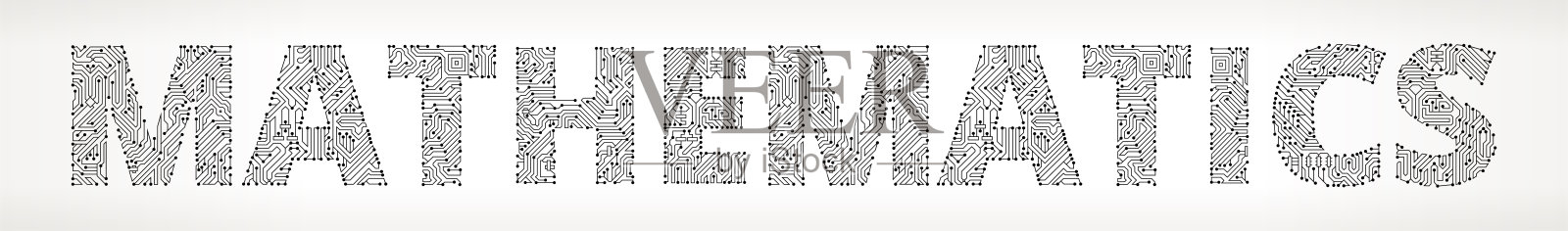 数学电路板矢量按钮。插画图片素材