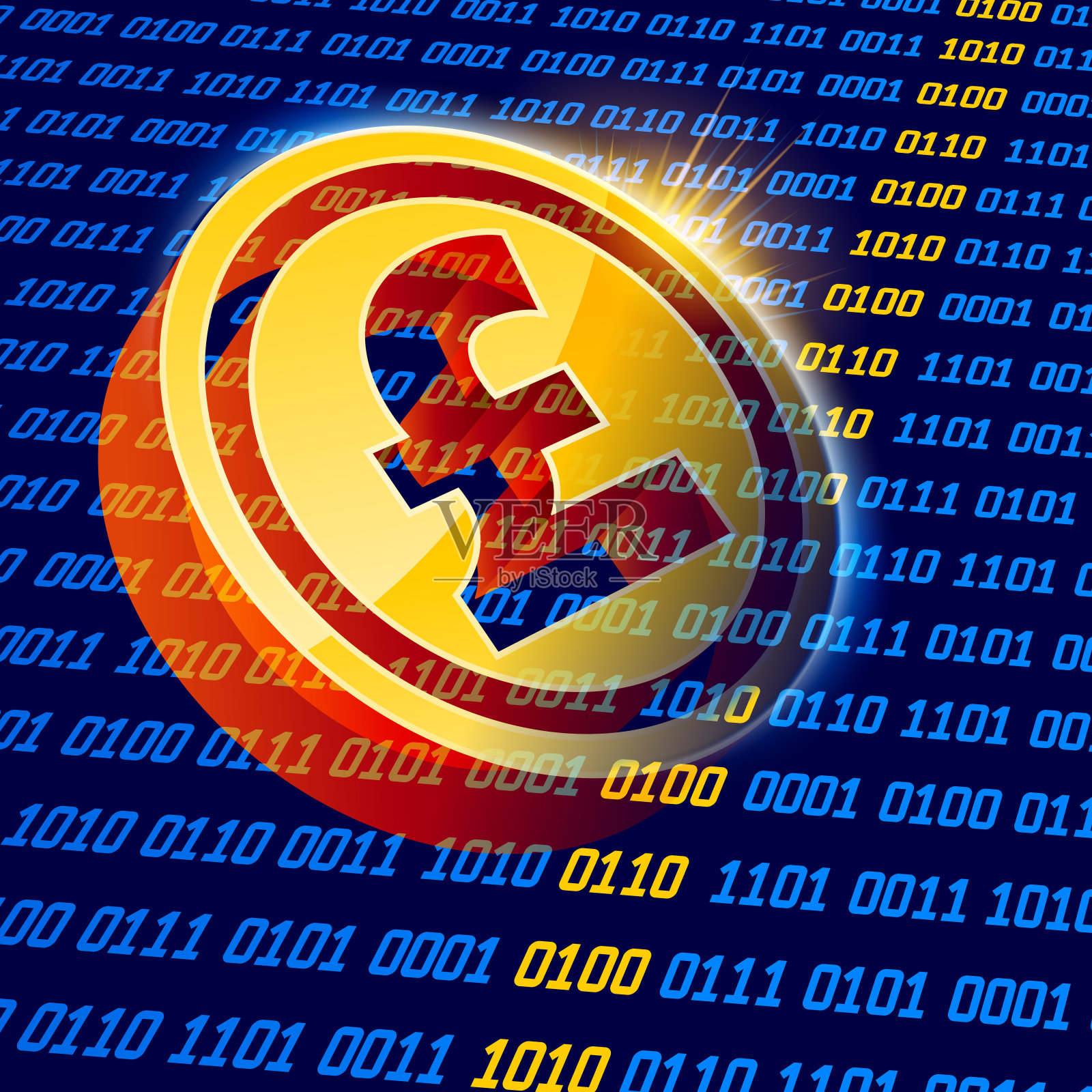 全球金融比特币插画图片素材