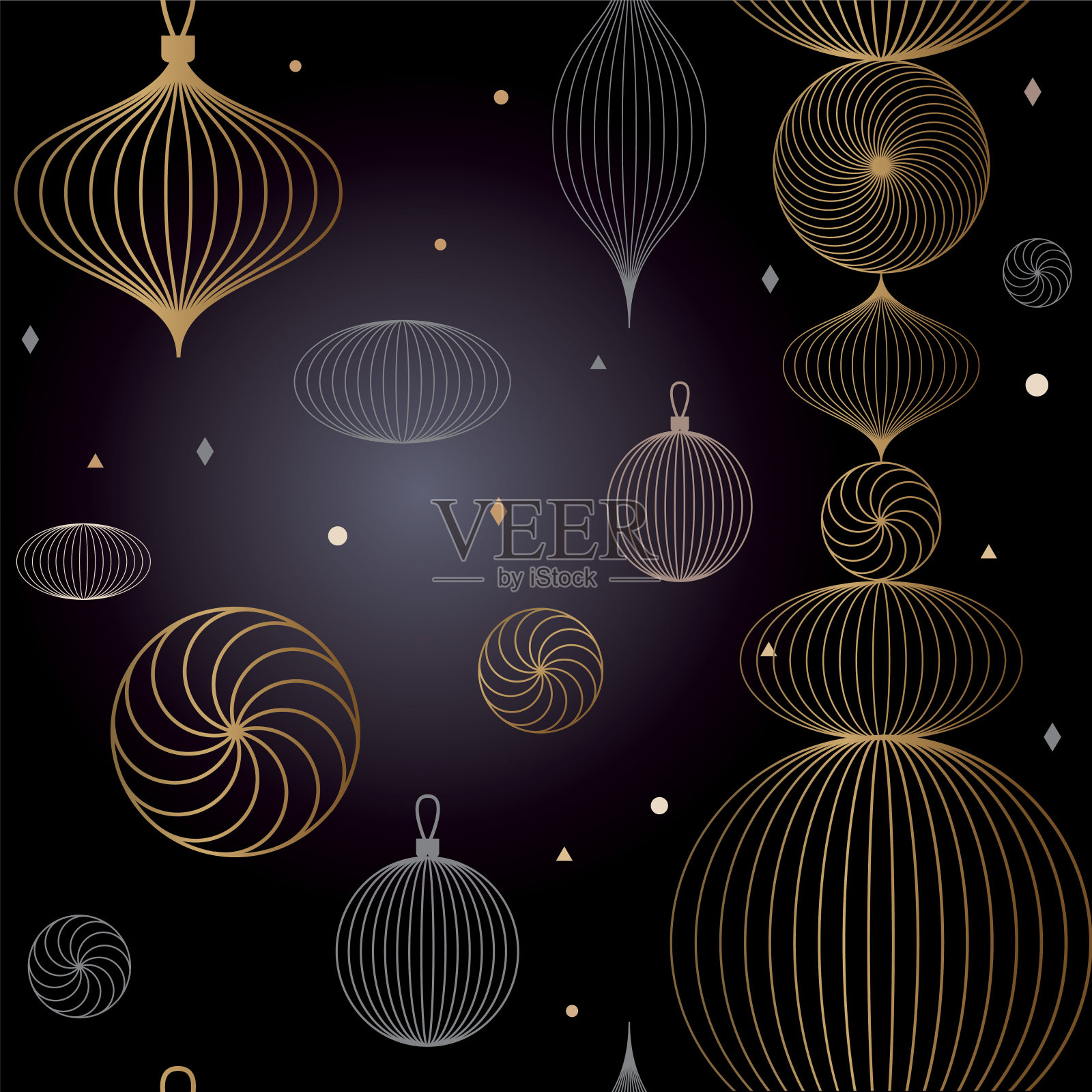 圣诞图案从抽象的圆形形状插画图片素材