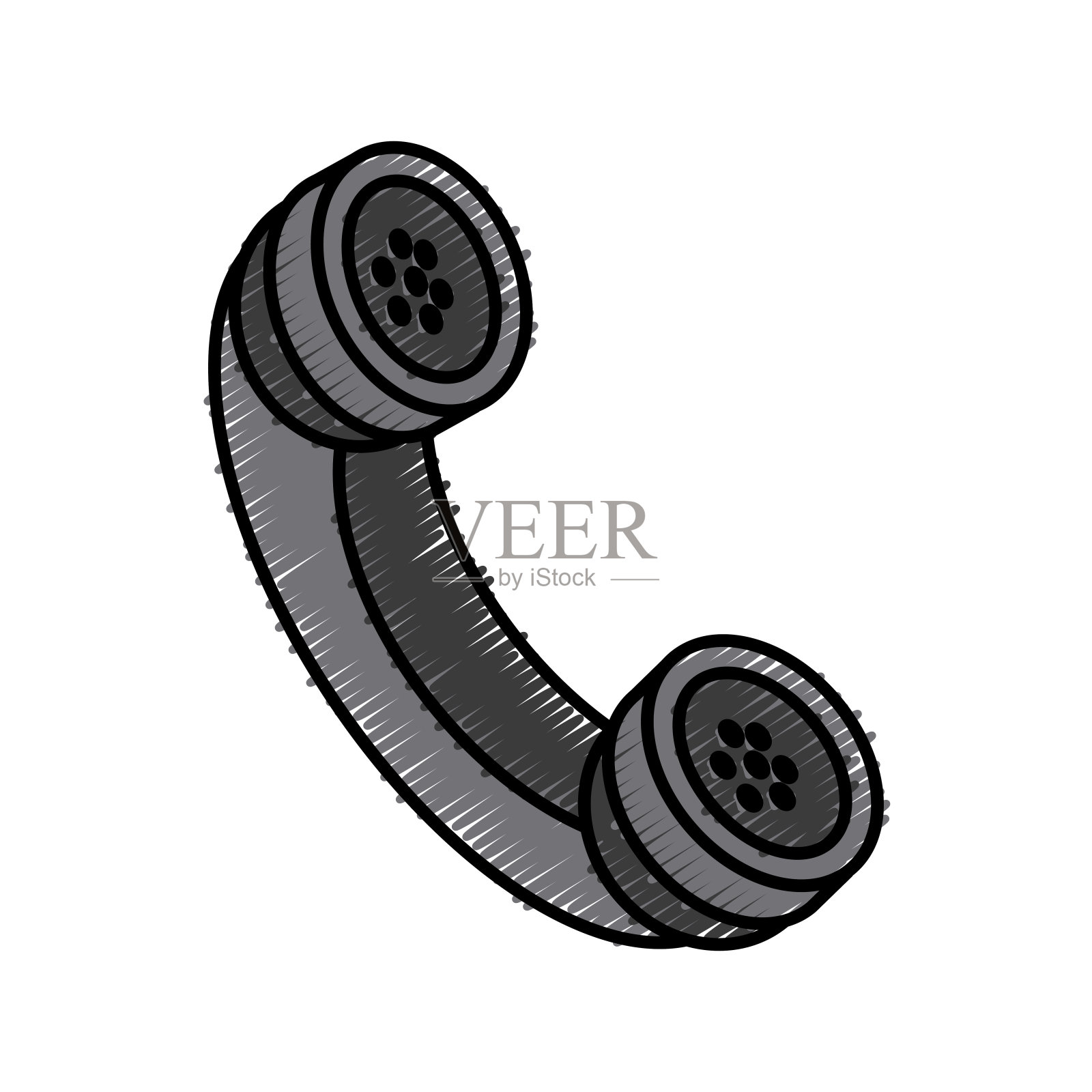 旧电话孤立插画图片素材